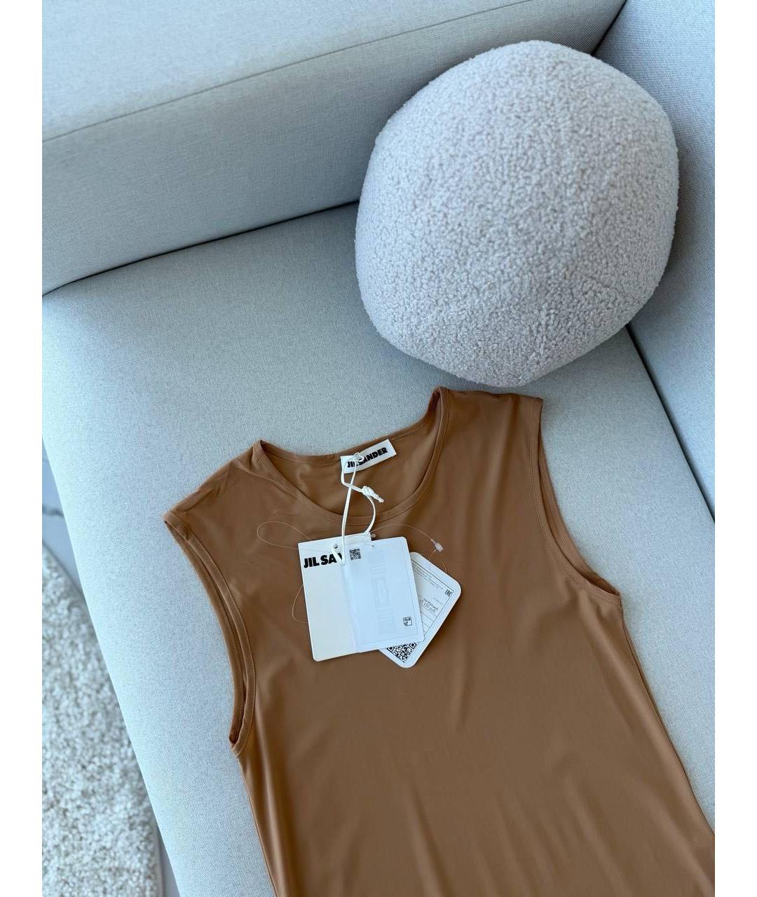 JIL SANDER Бежевое повседневное платье, фото 4