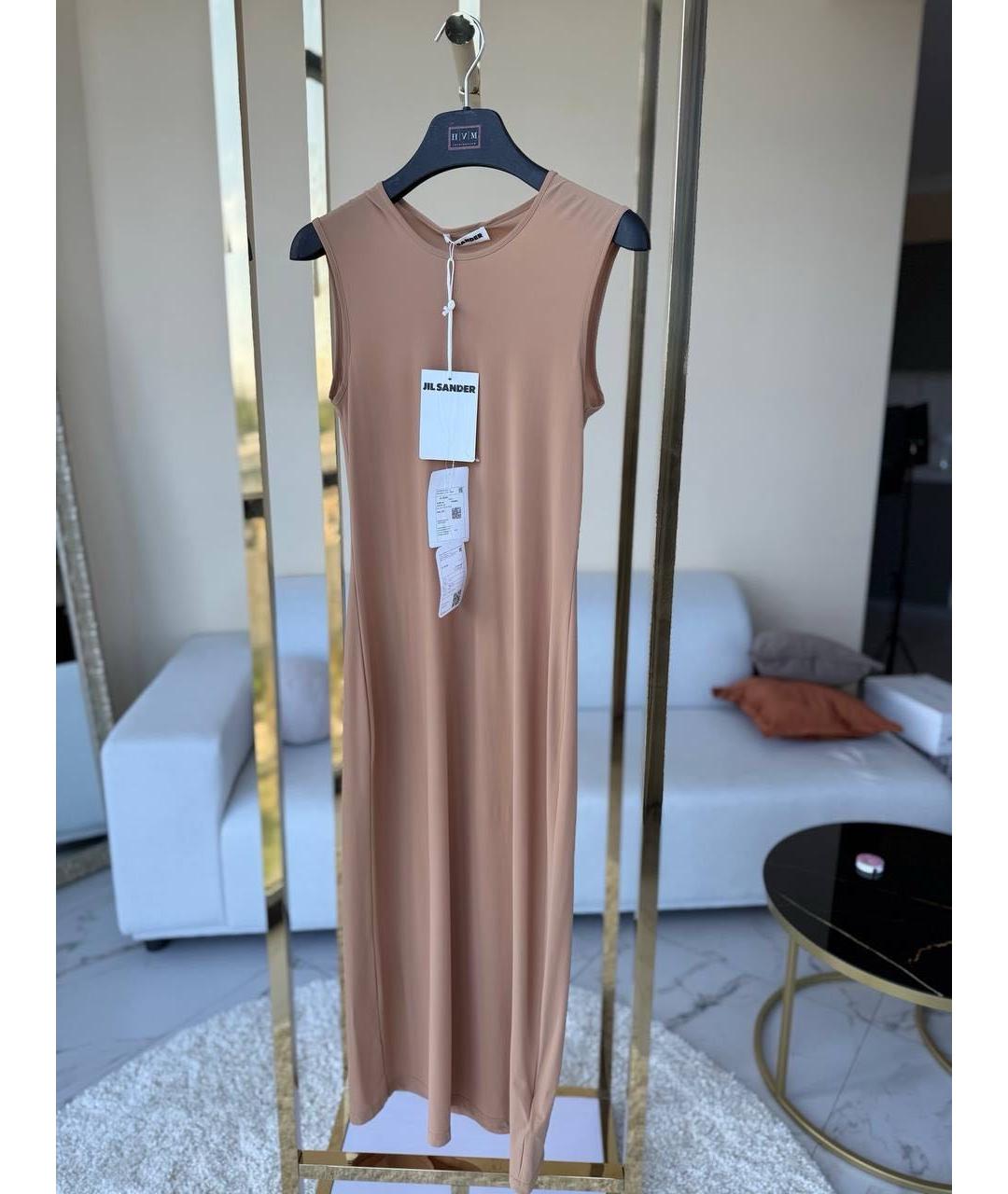 JIL SANDER Бежевое повседневное платье, фото 6