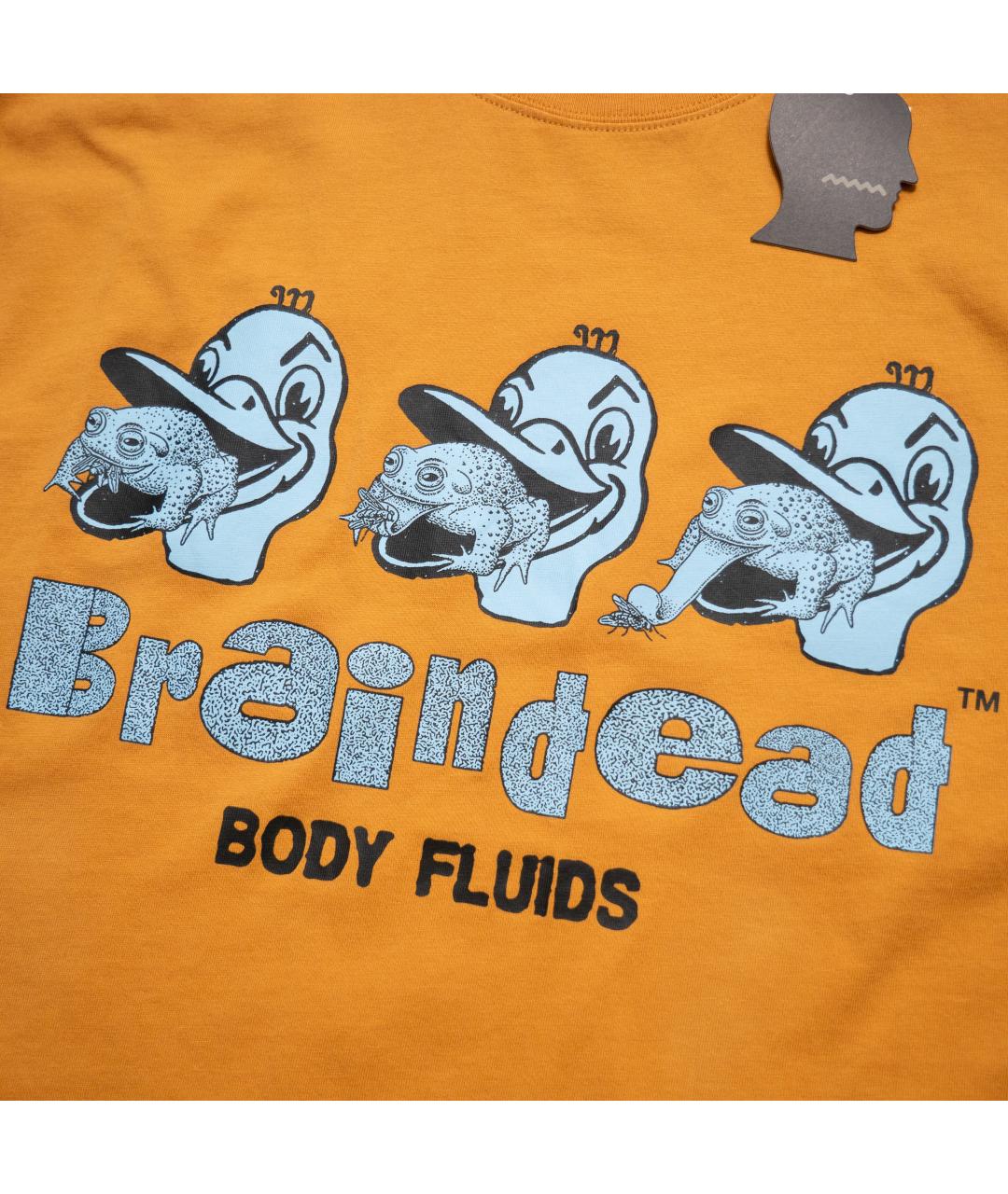 Brain Dead Оранжевая хлопковая футболка, фото 3