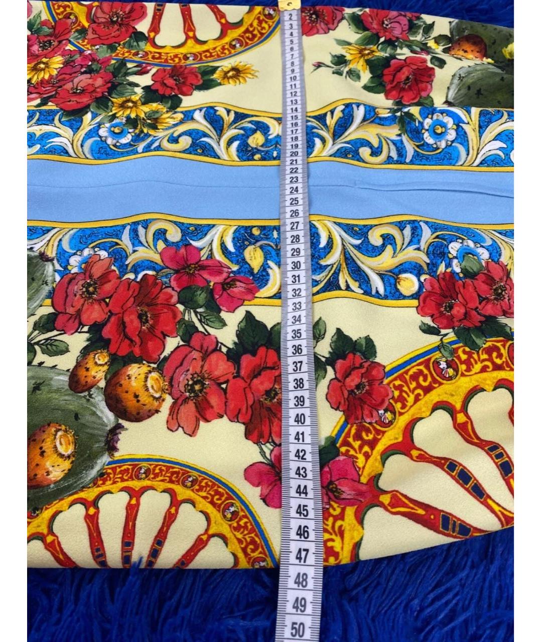 DOLCE&GABBANA Мульти вискозное коктейльное платье, фото 8