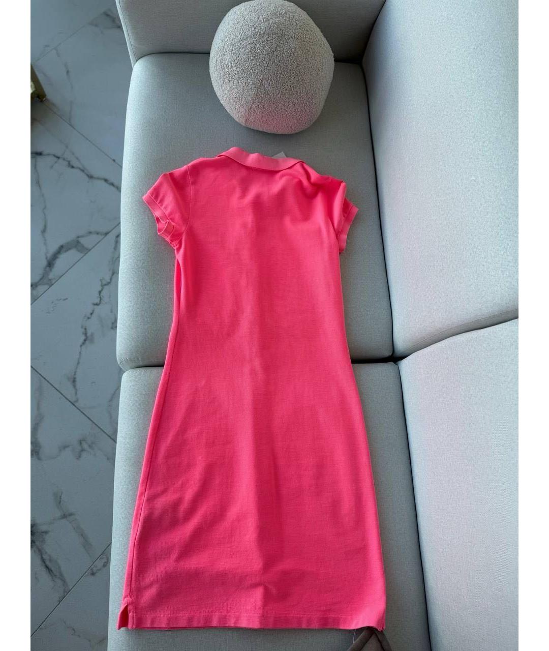 RALPH LAUREN Фуксия хлопковое повседневное платье, фото 2