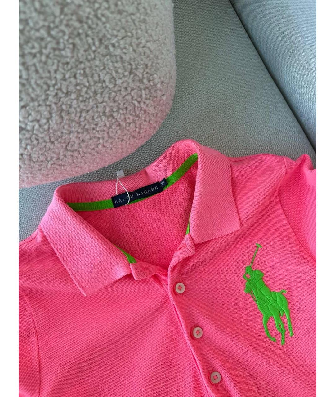 RALPH LAUREN Фуксия хлопковое повседневное платье, фото 3
