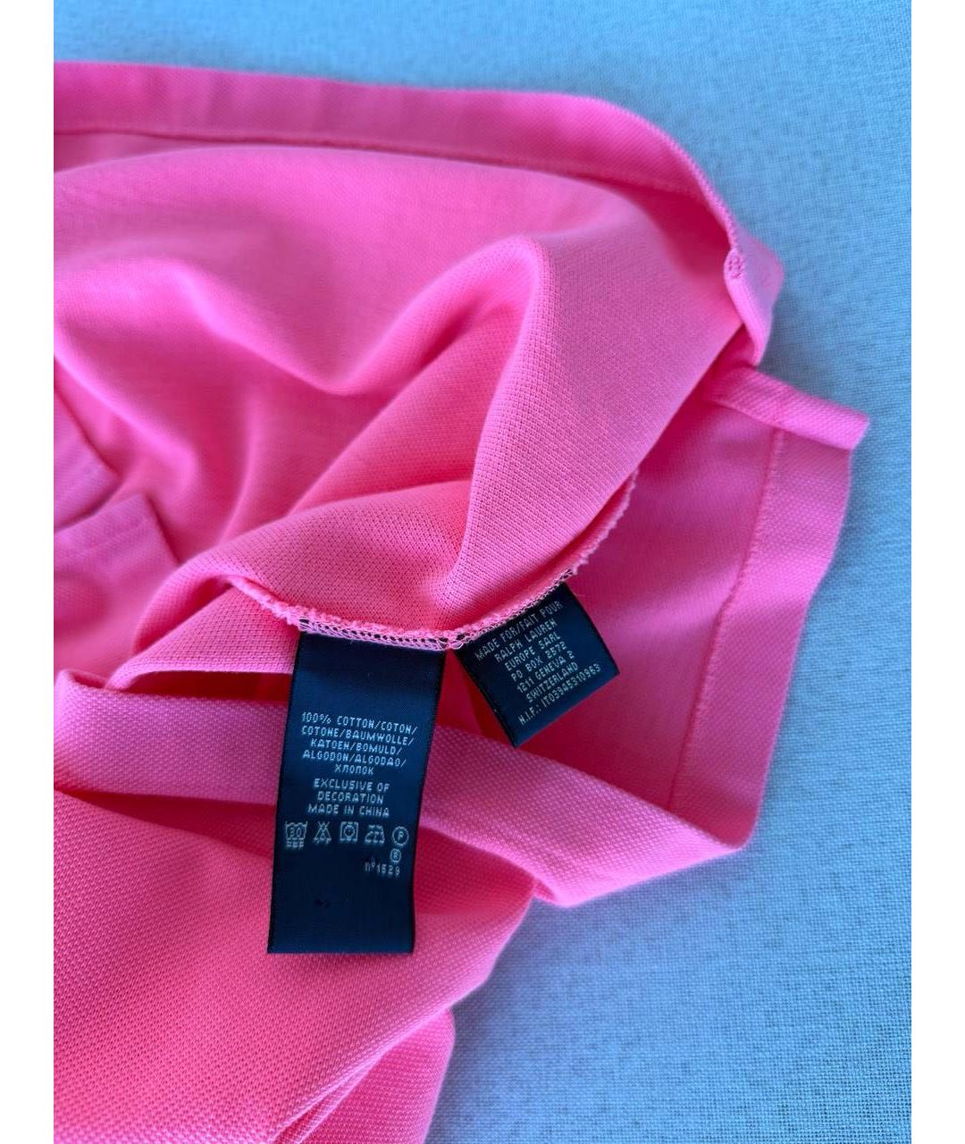 RALPH LAUREN Фуксия хлопковое повседневное платье, фото 4