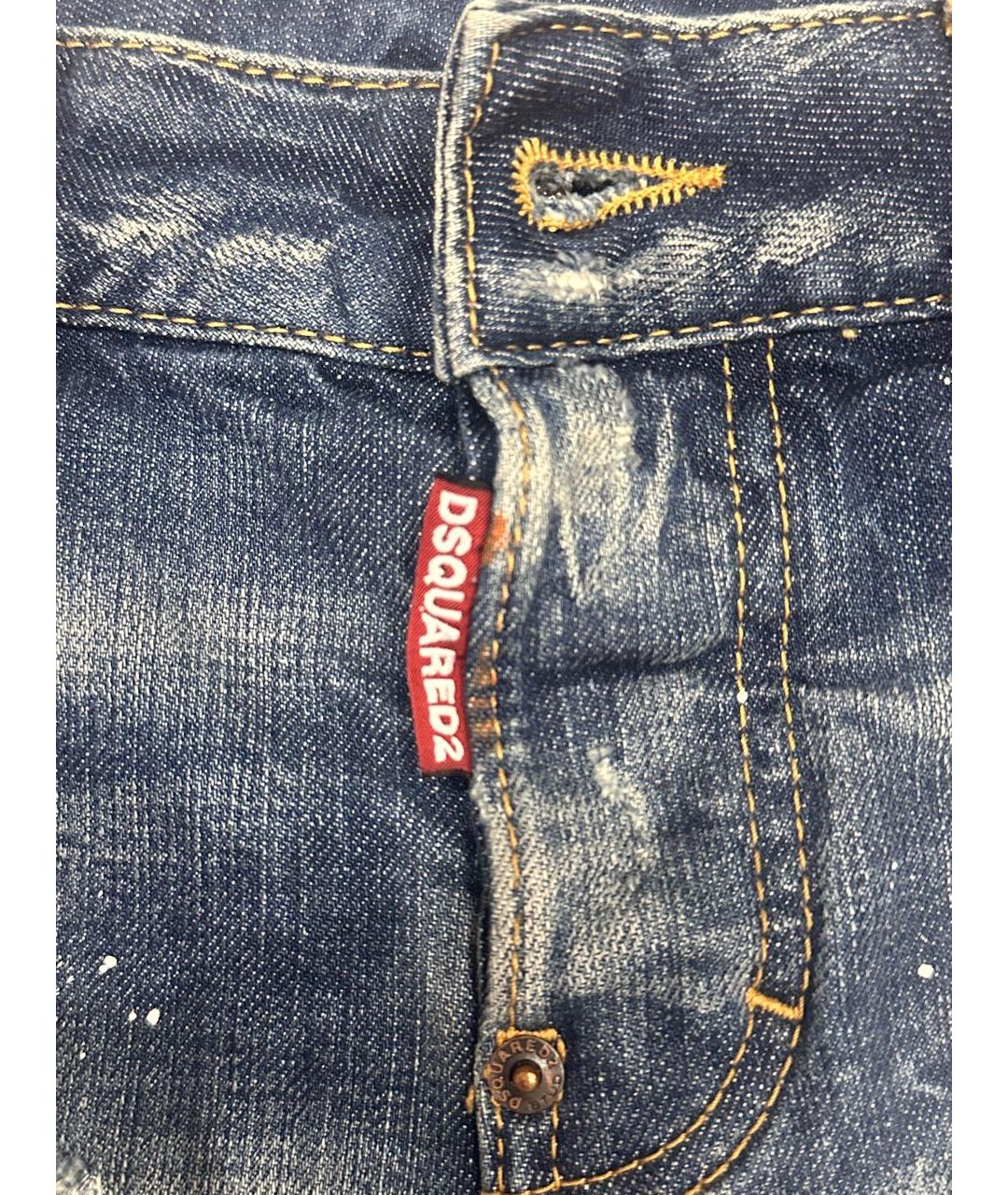 DSQUARED2 Синие деним шорты, фото 4