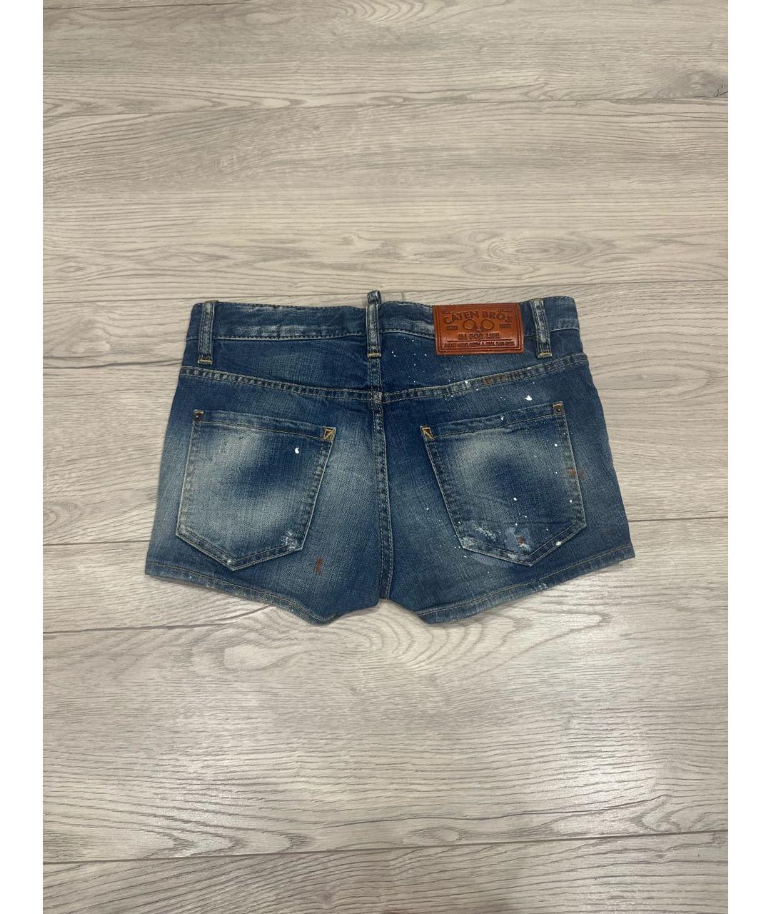 DSQUARED2 Синие деним шорты, фото 2
