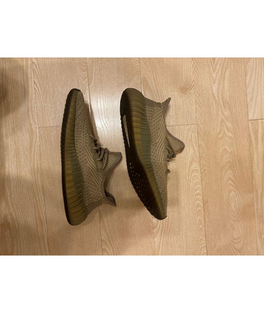 ADIDAS YEEZY Бежевые синтетические низкие кроссовки / кеды, фото 6