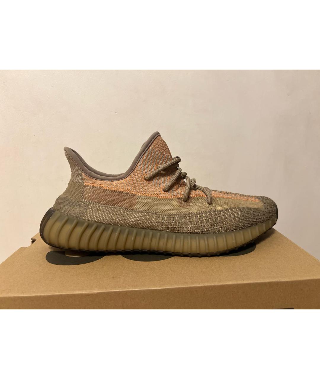 ADIDAS YEEZY Бежевые синтетические низкие кроссовки / кеды, фото 9