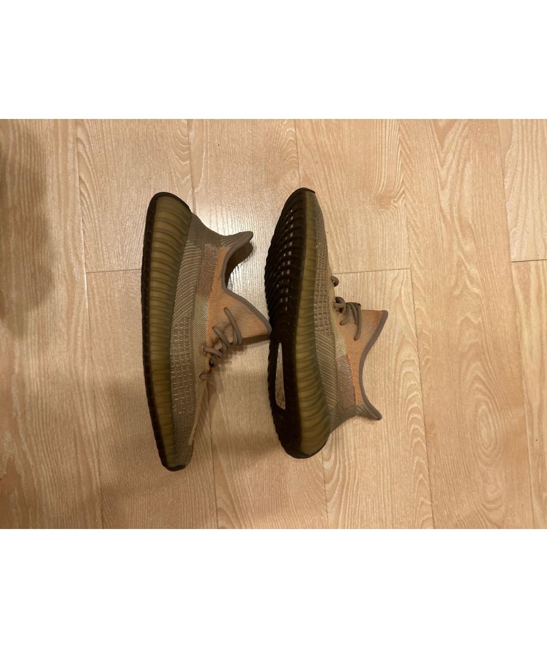 ADIDAS YEEZY Бежевые синтетические низкие кроссовки / кеды, фото 7