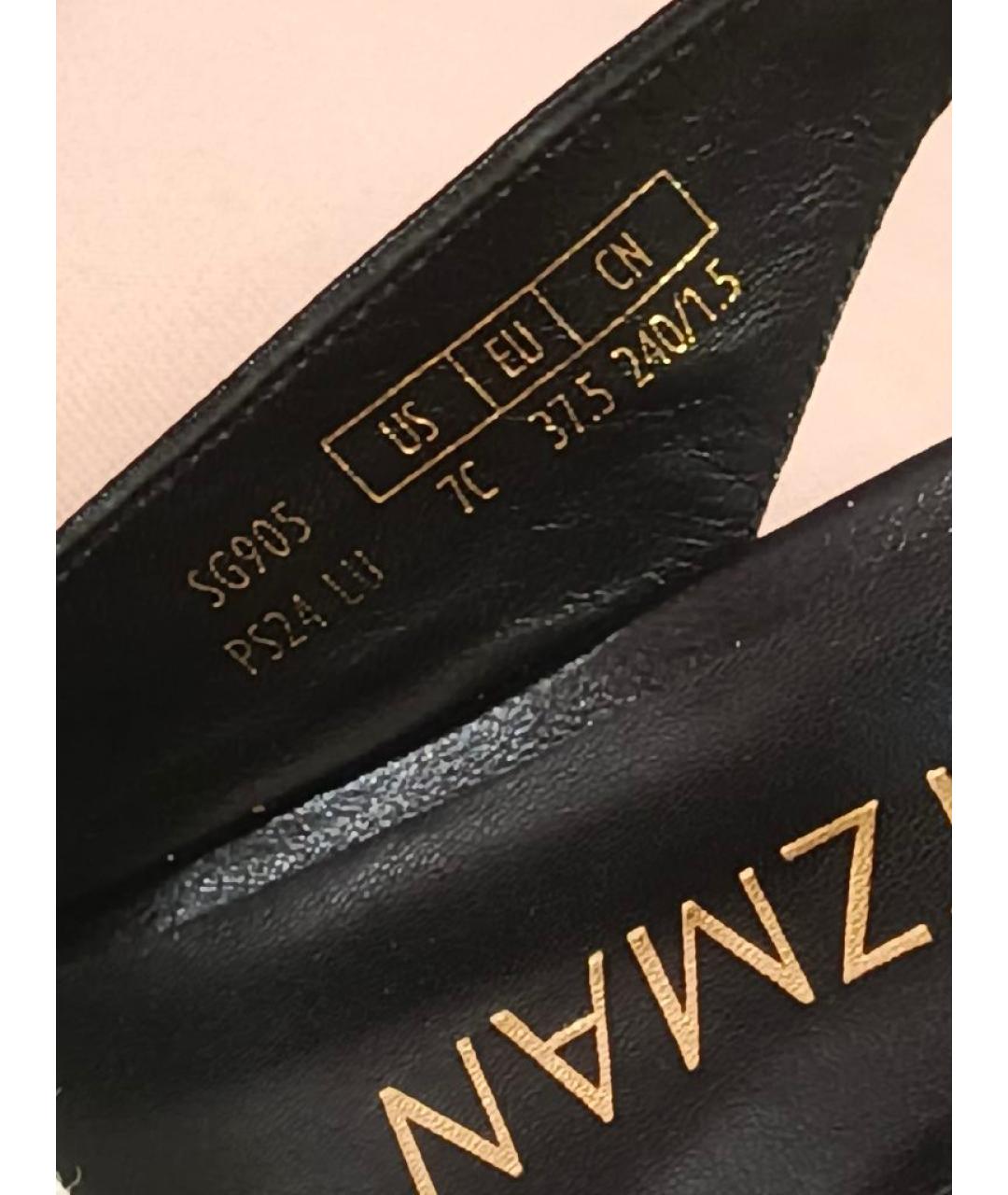 STUART WEITZMAN Черные кожаные туфли, фото 8