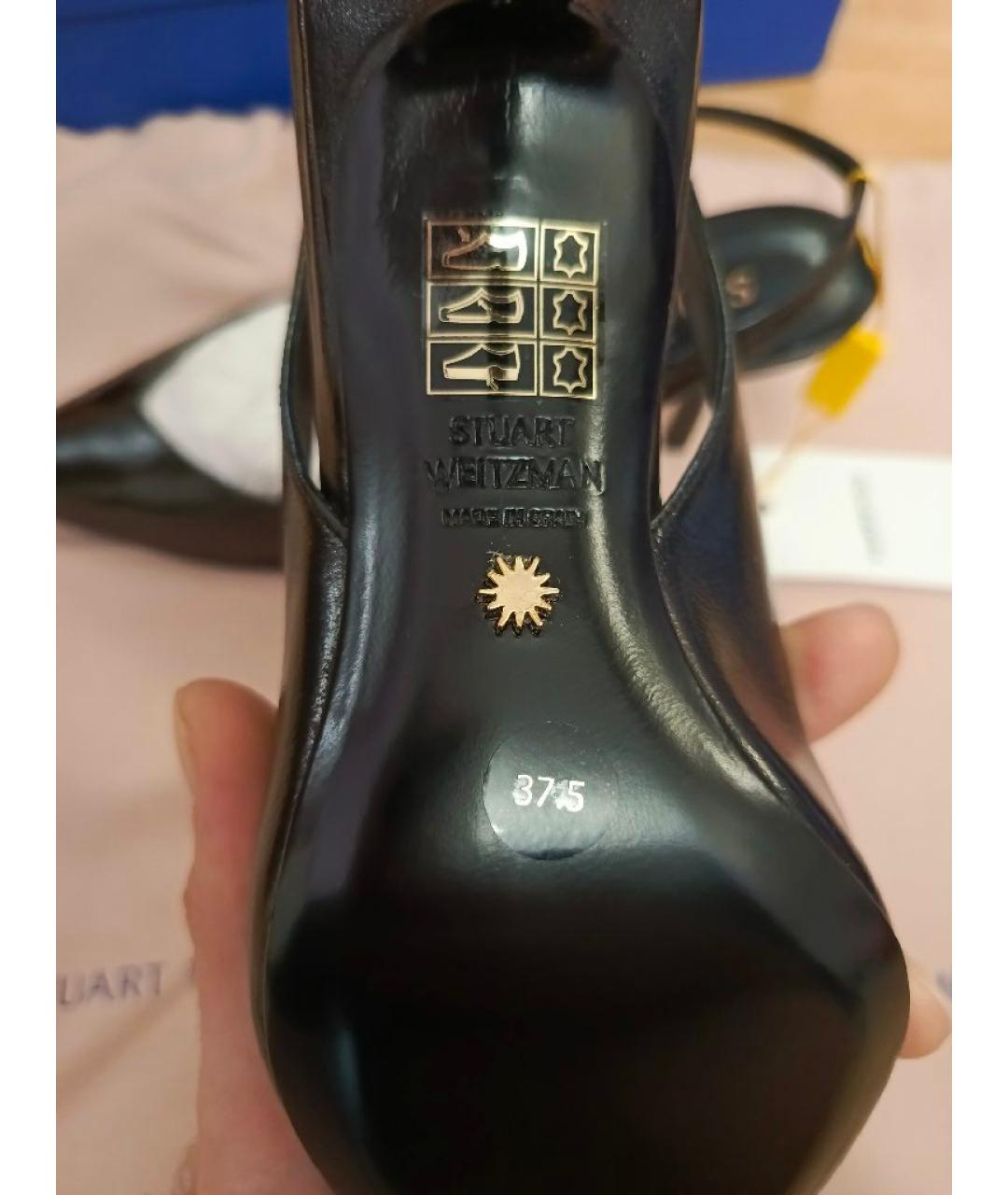 STUART WEITZMAN Черные кожаные туфли, фото 7