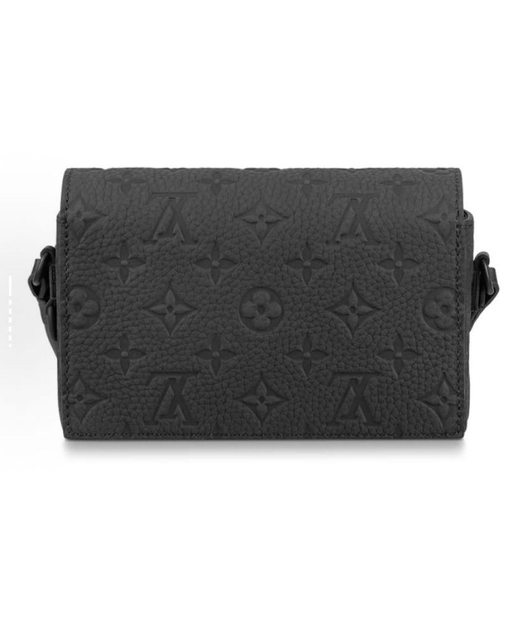 LOUIS VUITTON Черная кожаная сумка на плечо, фото 2