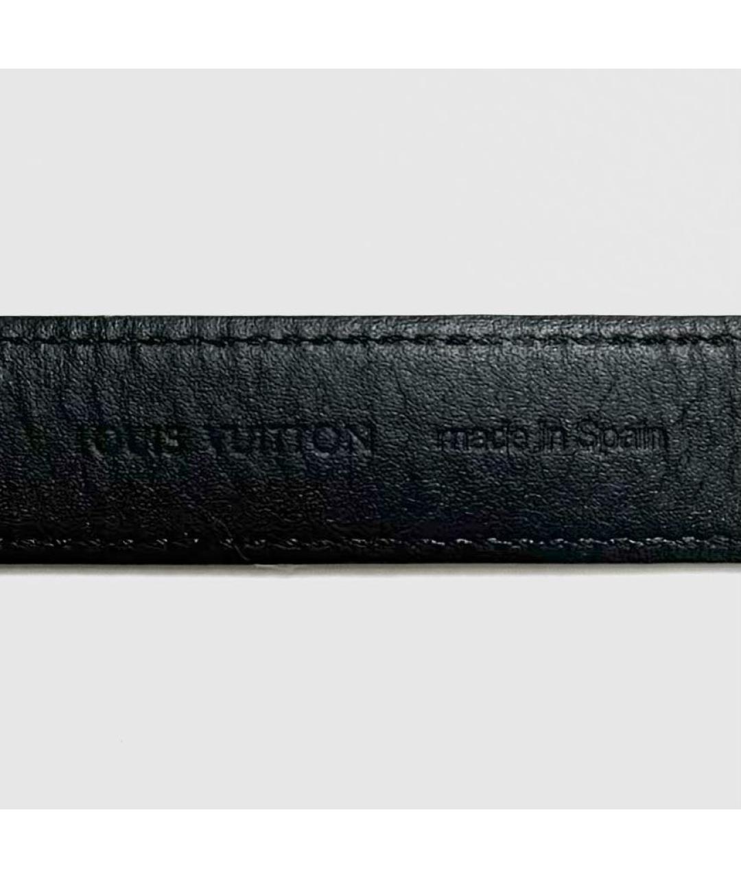 LOUIS VUITTON Черный кожаный браслет, фото 7