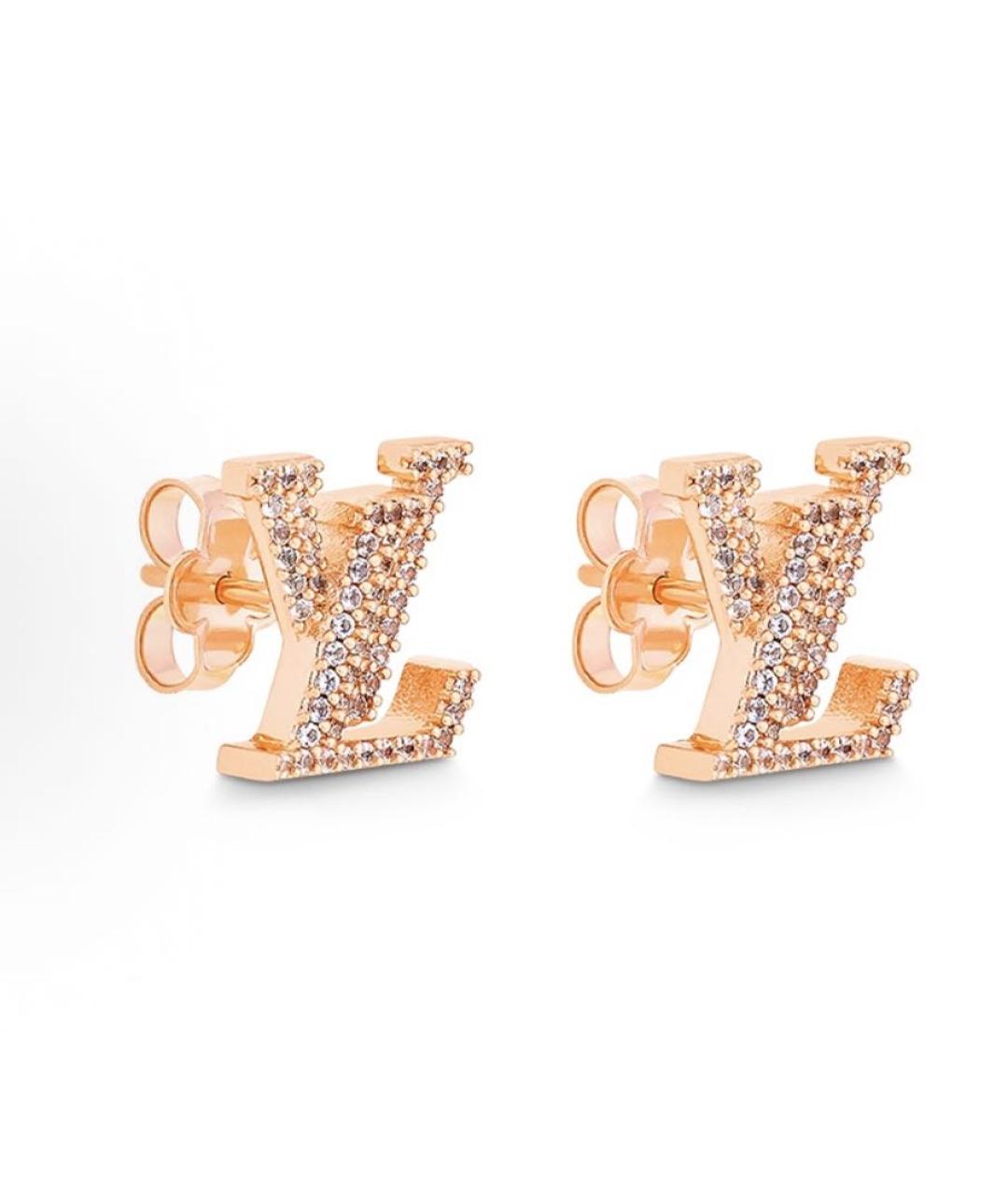 LOUIS VUITTON Золотые серьги, фото 3