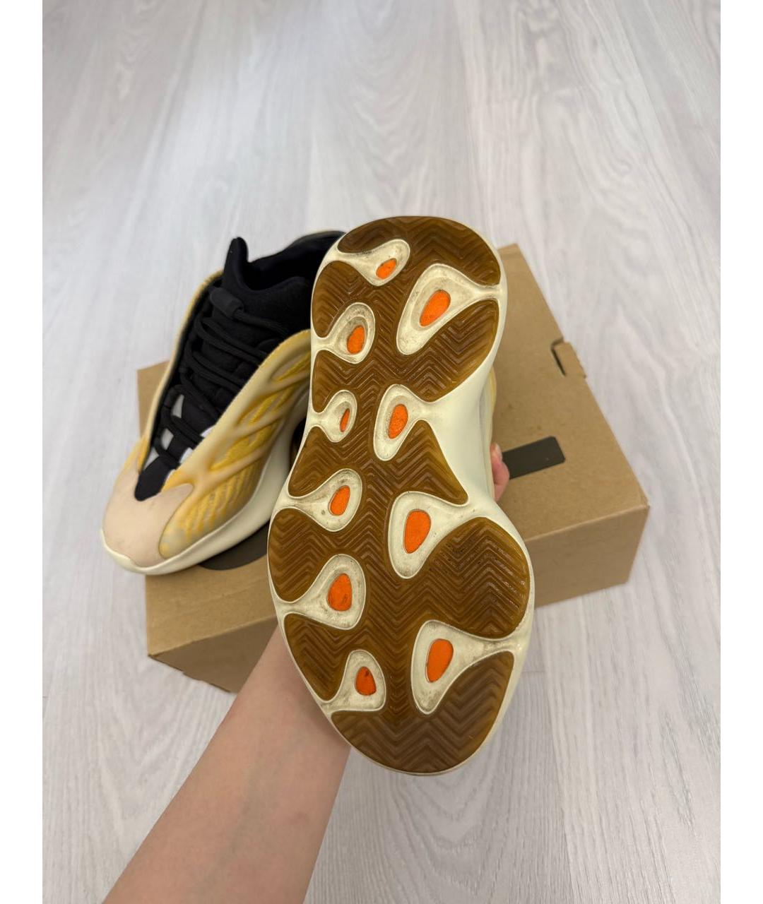 ADIDAS YEEZY Желтые резиновые кроссовки, фото 5