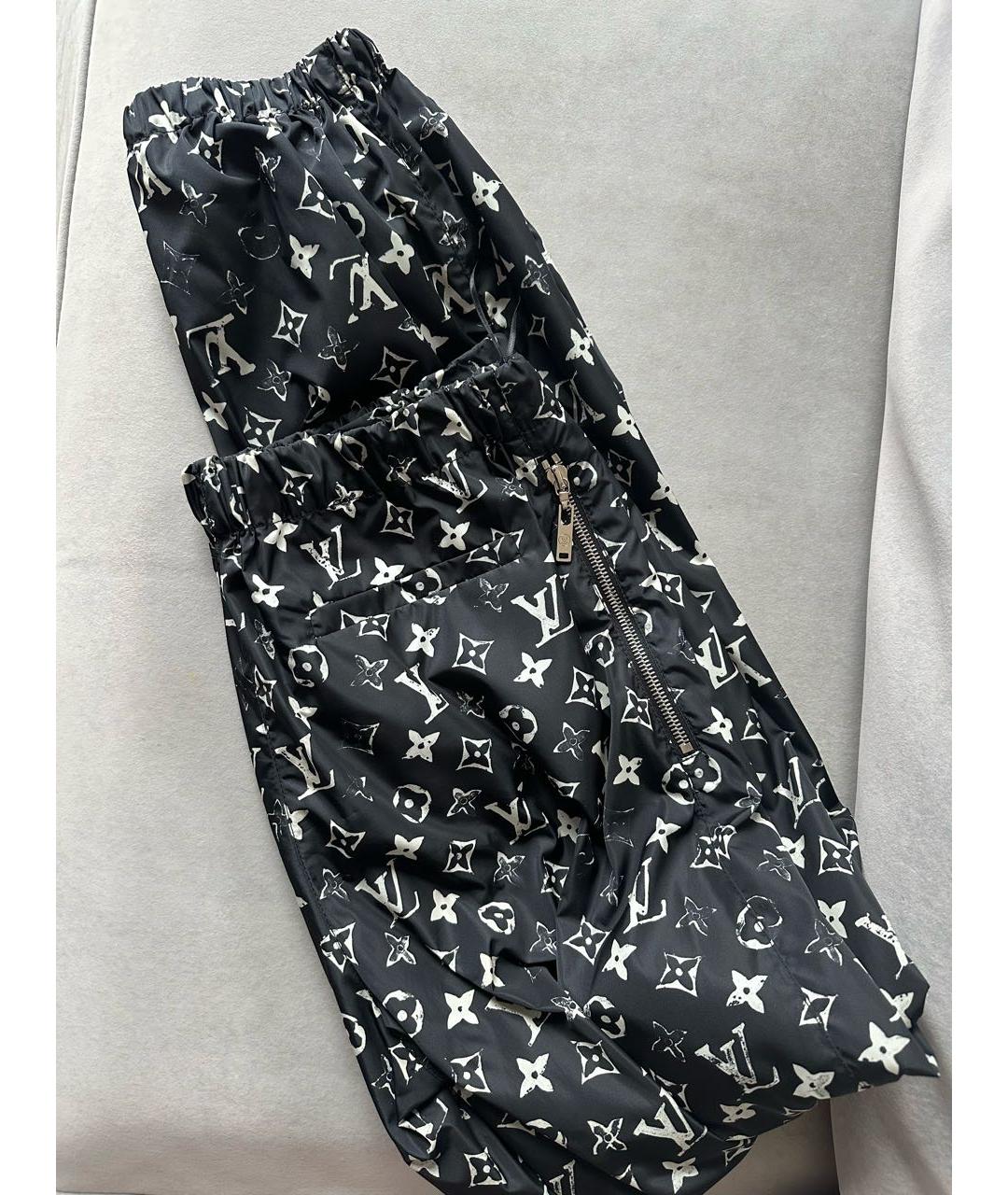 LOUIS VUITTON Черные полиамидовые брюки широкие, фото 3