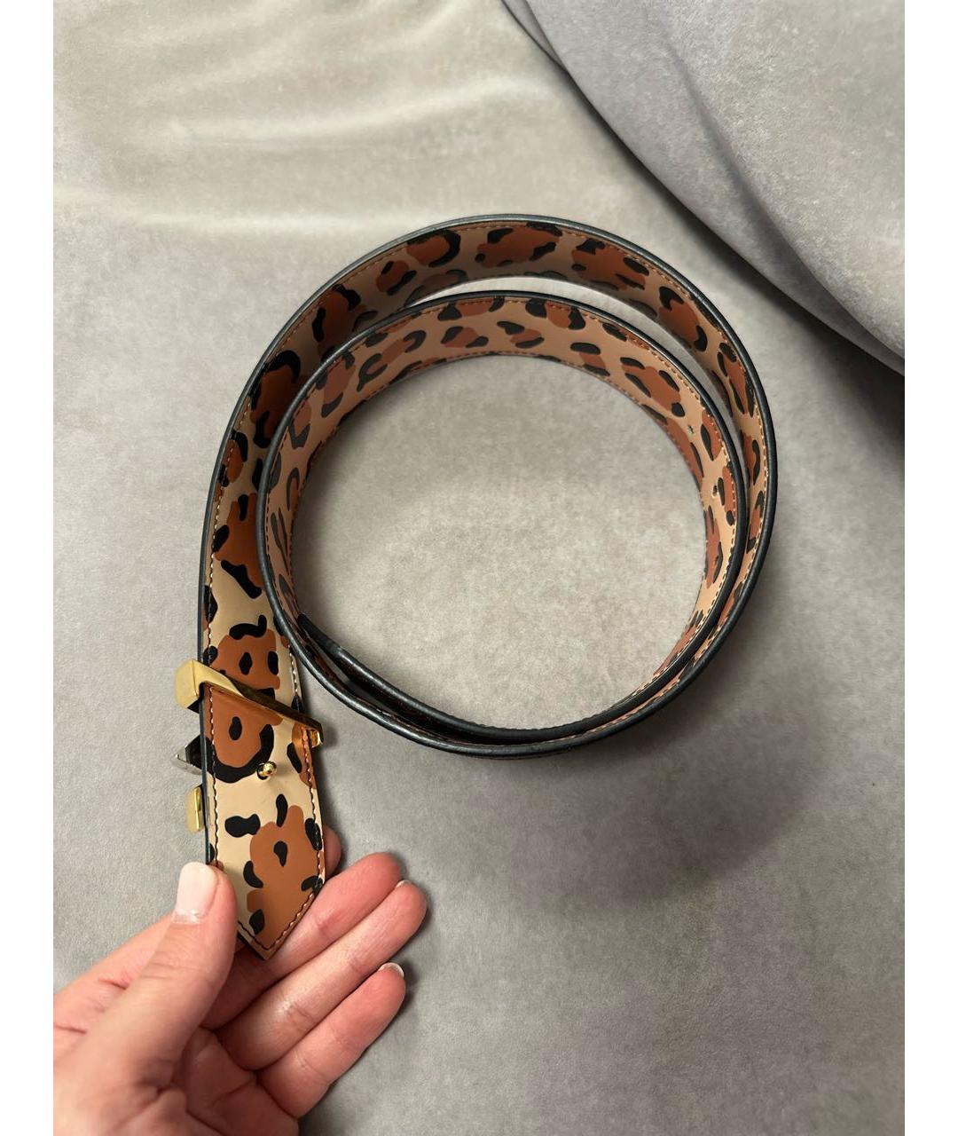 LOUIS VUITTON Коричневый кожаный ремень, фото 3