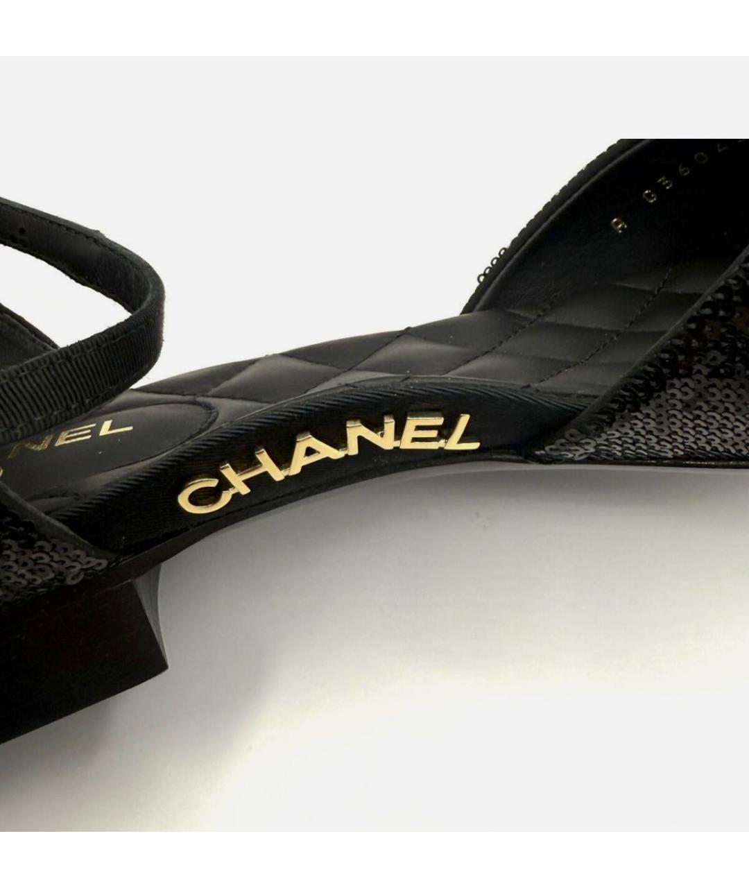 CHANEL Черные кожаные балетки, фото 3