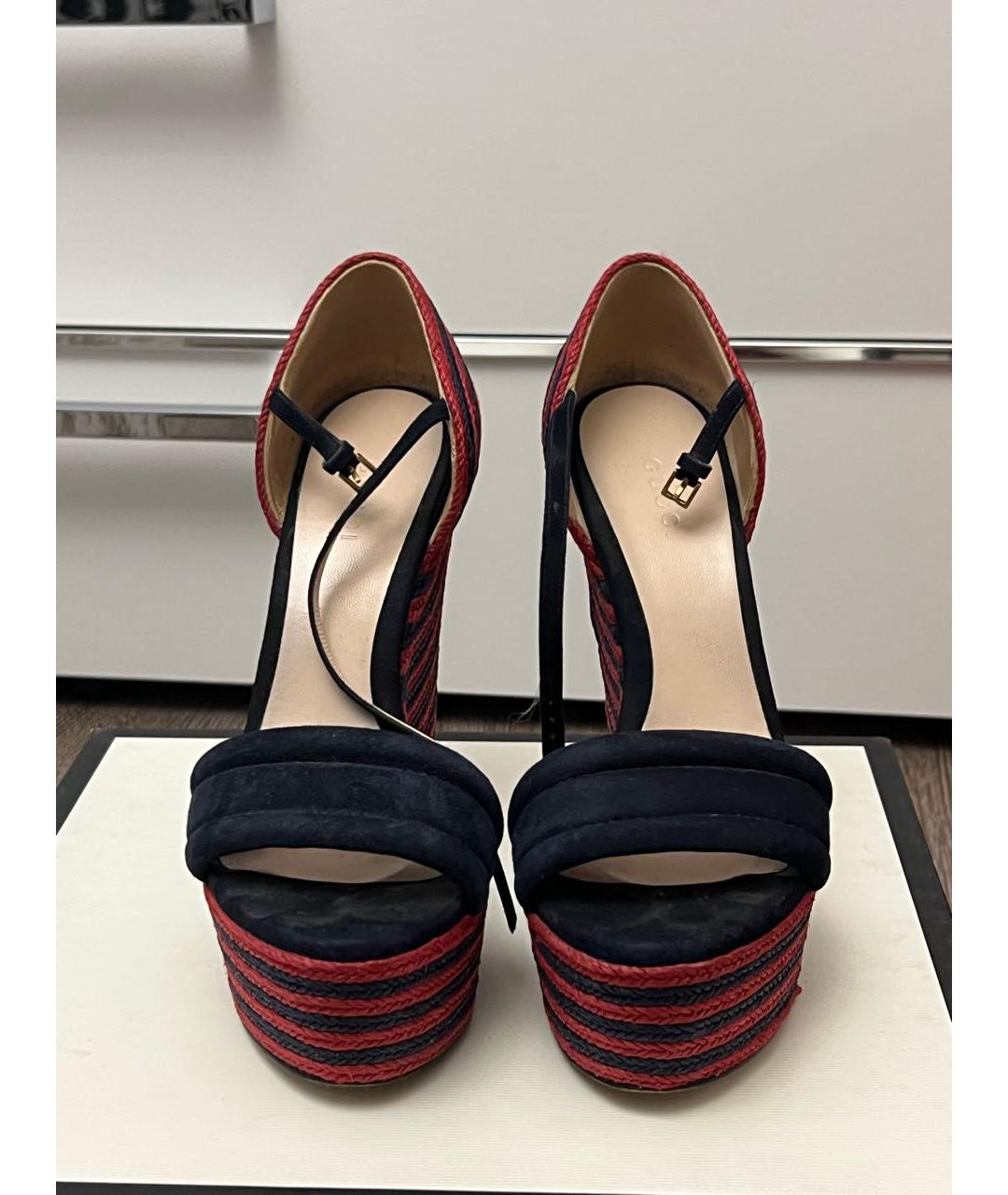 GUCCI Мульти замшевые босоножки, фото 3