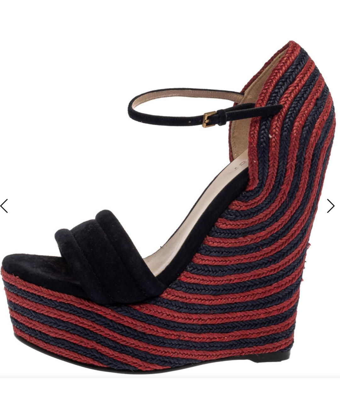 GUCCI Мульти замшевые босоножки, фото 6