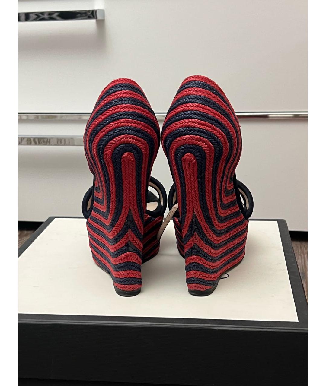GUCCI Мульти замшевые босоножки, фото 5