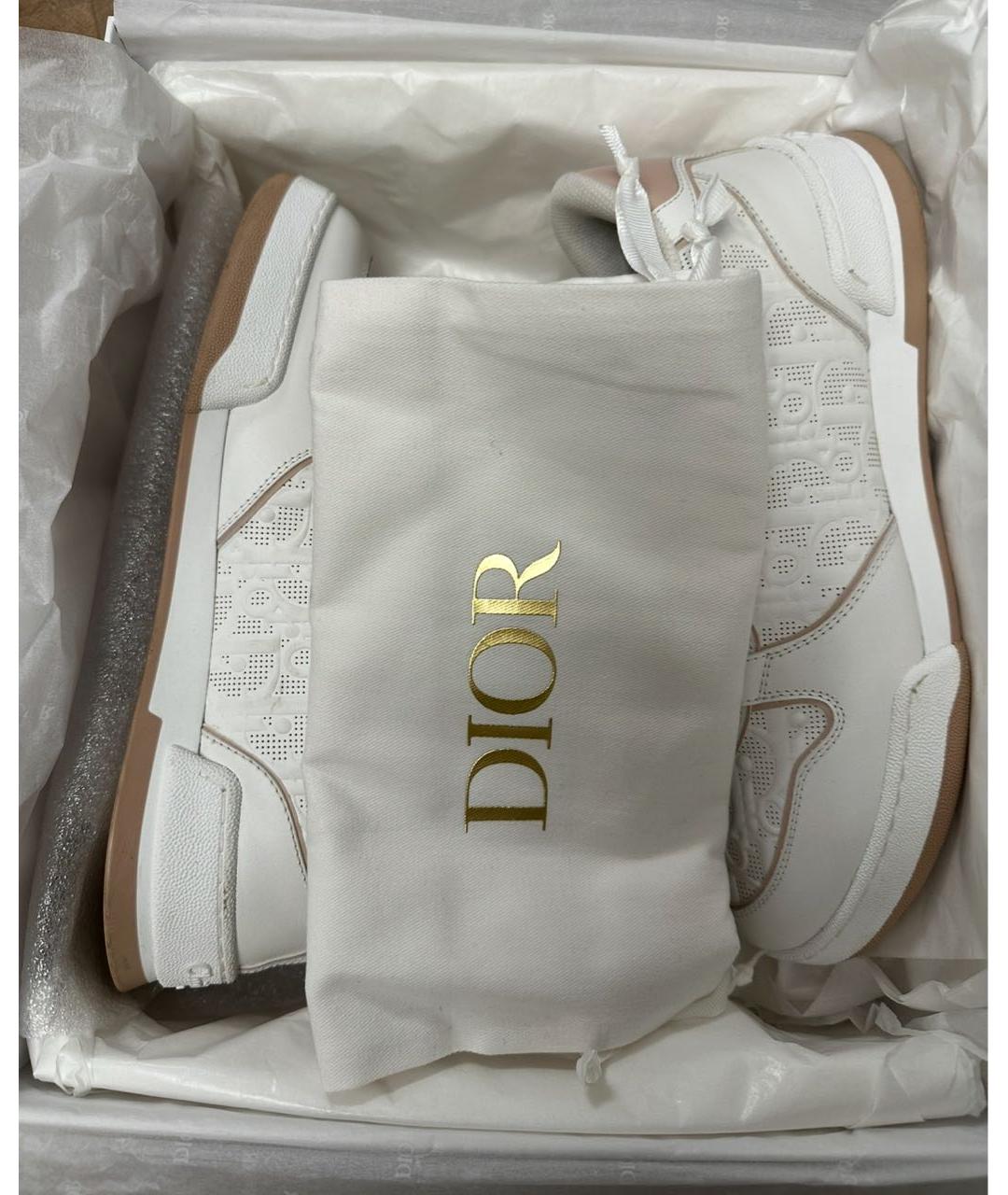 CHRISTIAN DIOR Белые кожаные кроссовки, фото 4