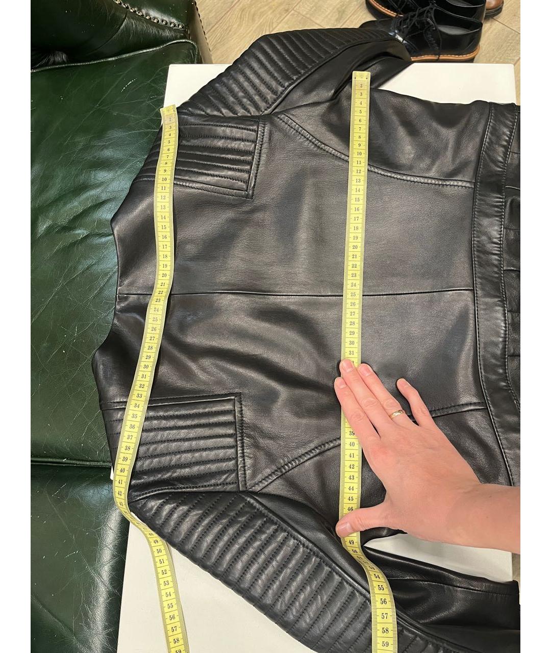 HUGO BOSS Черная кожаная куртка, фото 3
