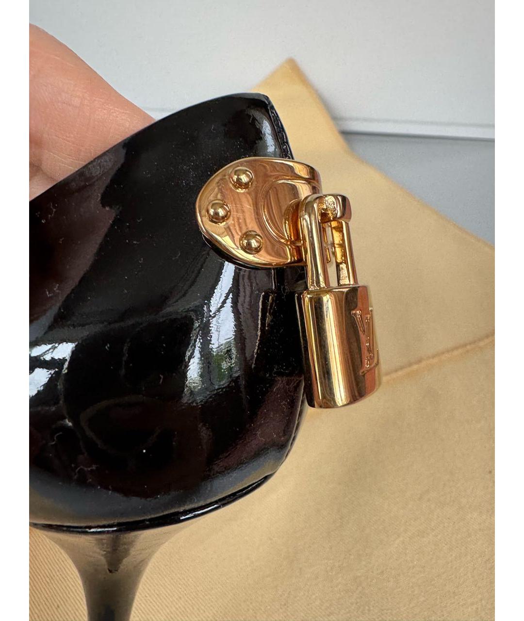 LOUIS VUITTON Черные кожаные туфли, фото 7