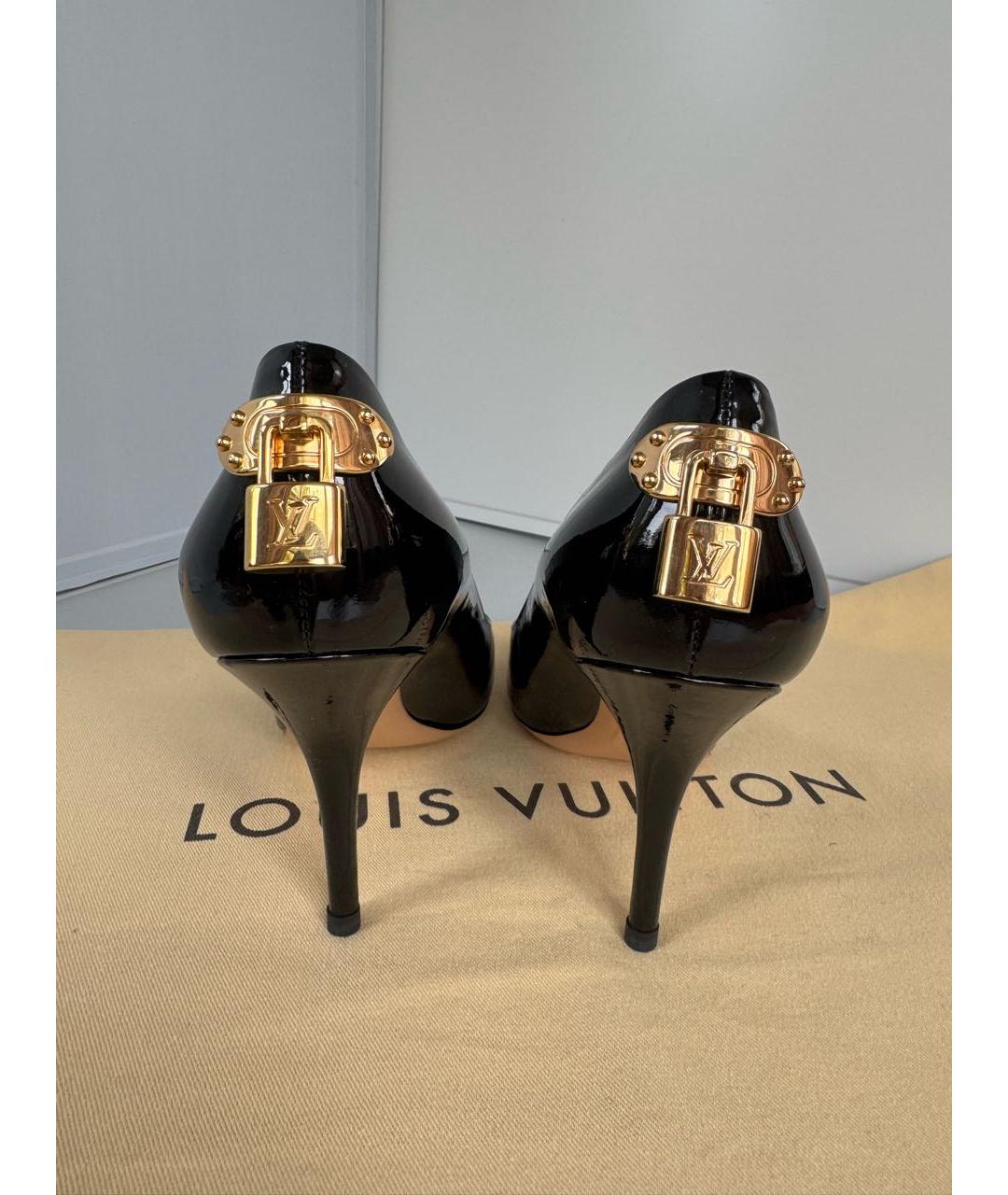 LOUIS VUITTON Черные кожаные туфли, фото 4