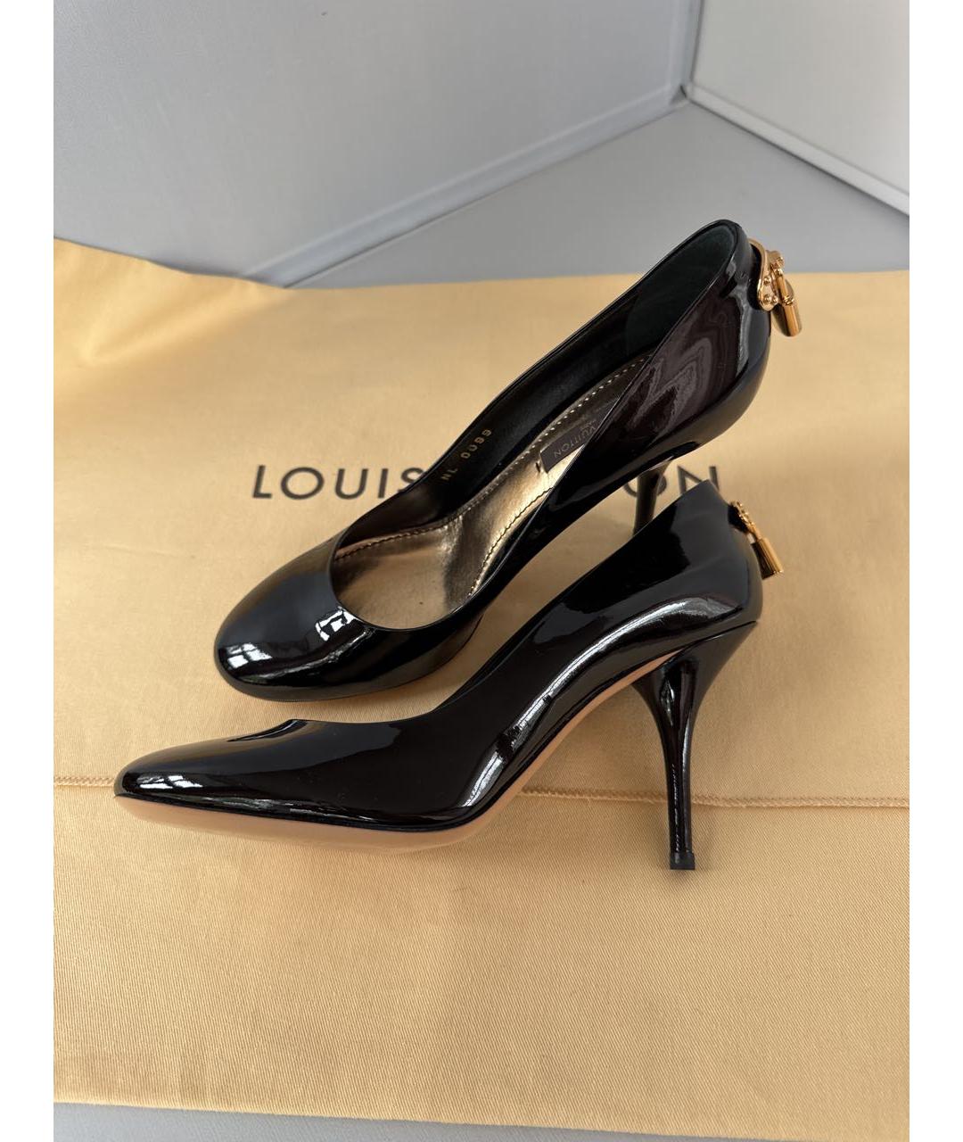 LOUIS VUITTON Черные кожаные туфли, фото 8