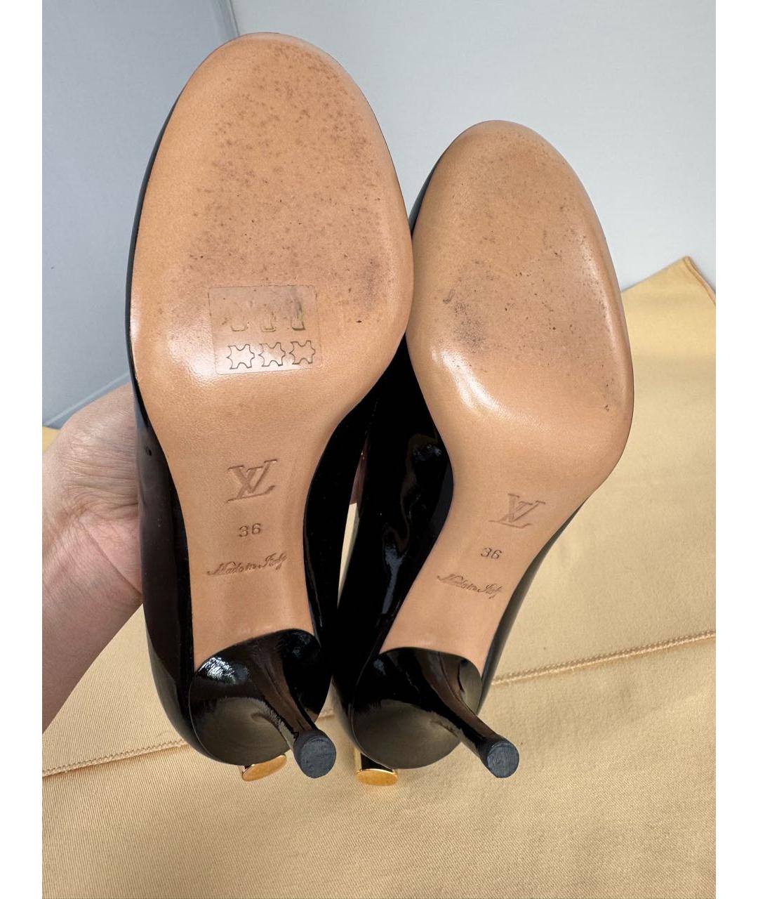 LOUIS VUITTON Черные кожаные туфли, фото 6