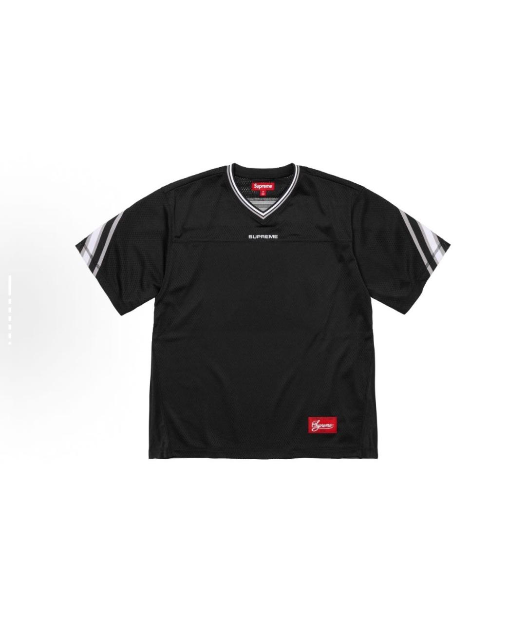 SUPREME Черная синтетическая футболка, фото 5