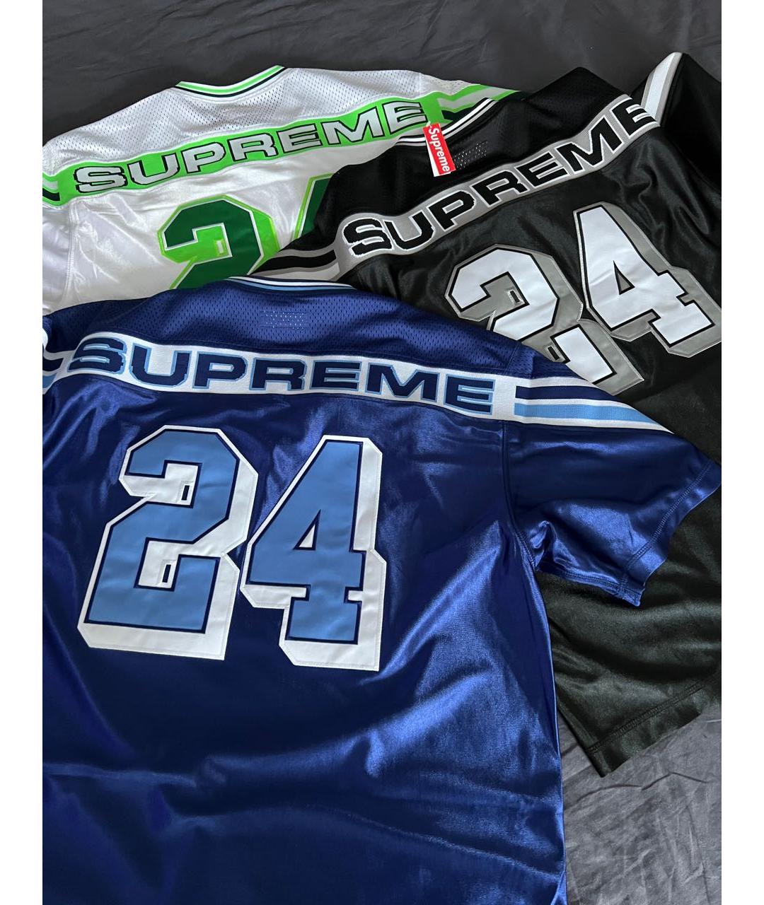 SUPREME Черная синтетическая футболка, фото 3