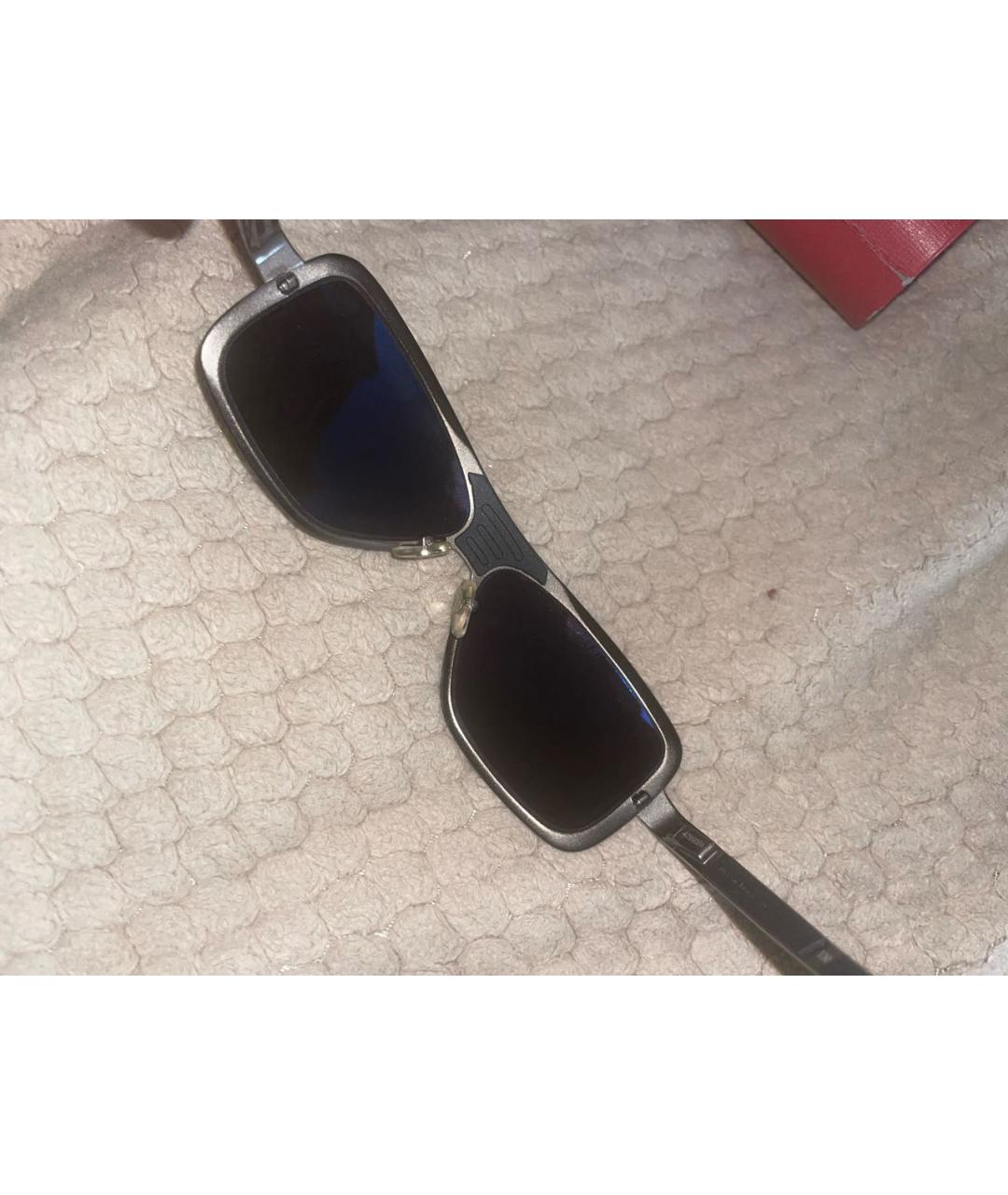 CARTIER Антрацитовые металлические солнцезащитные очки, фото 2