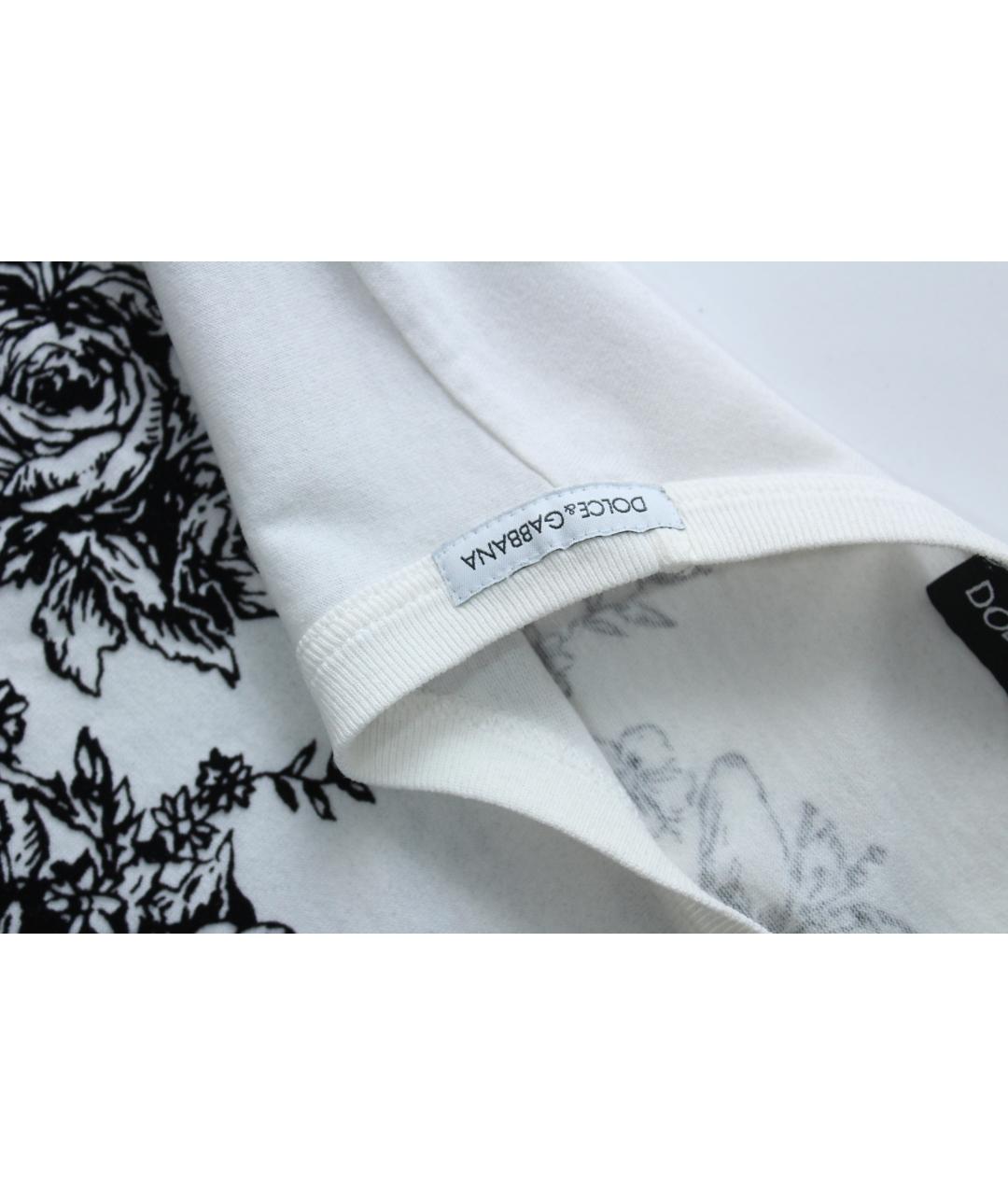DOLCE&GABBANA Белая хлопковая футболка, фото 9