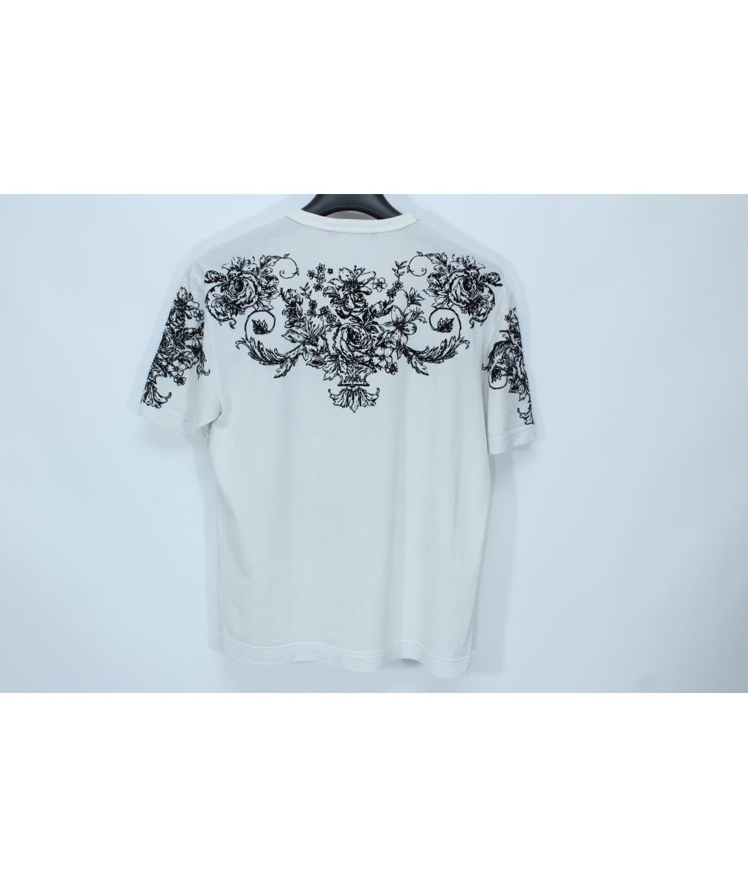 DOLCE&GABBANA Белая хлопковая футболка, фото 5