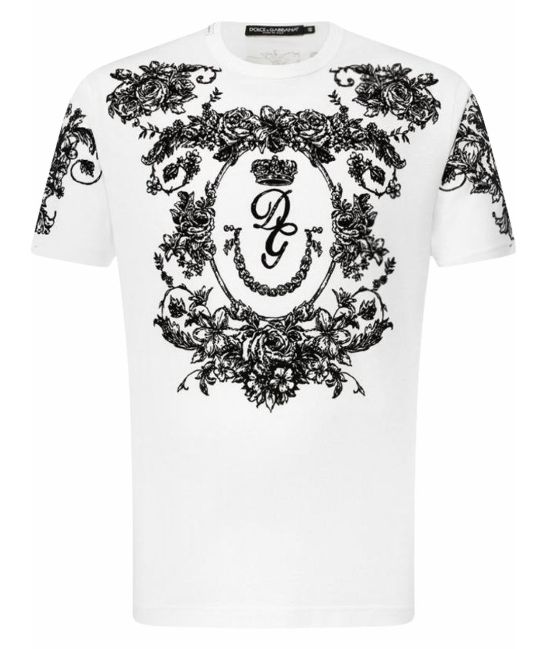 DOLCE&GABBANA Белая хлопковая футболка, фото 1
