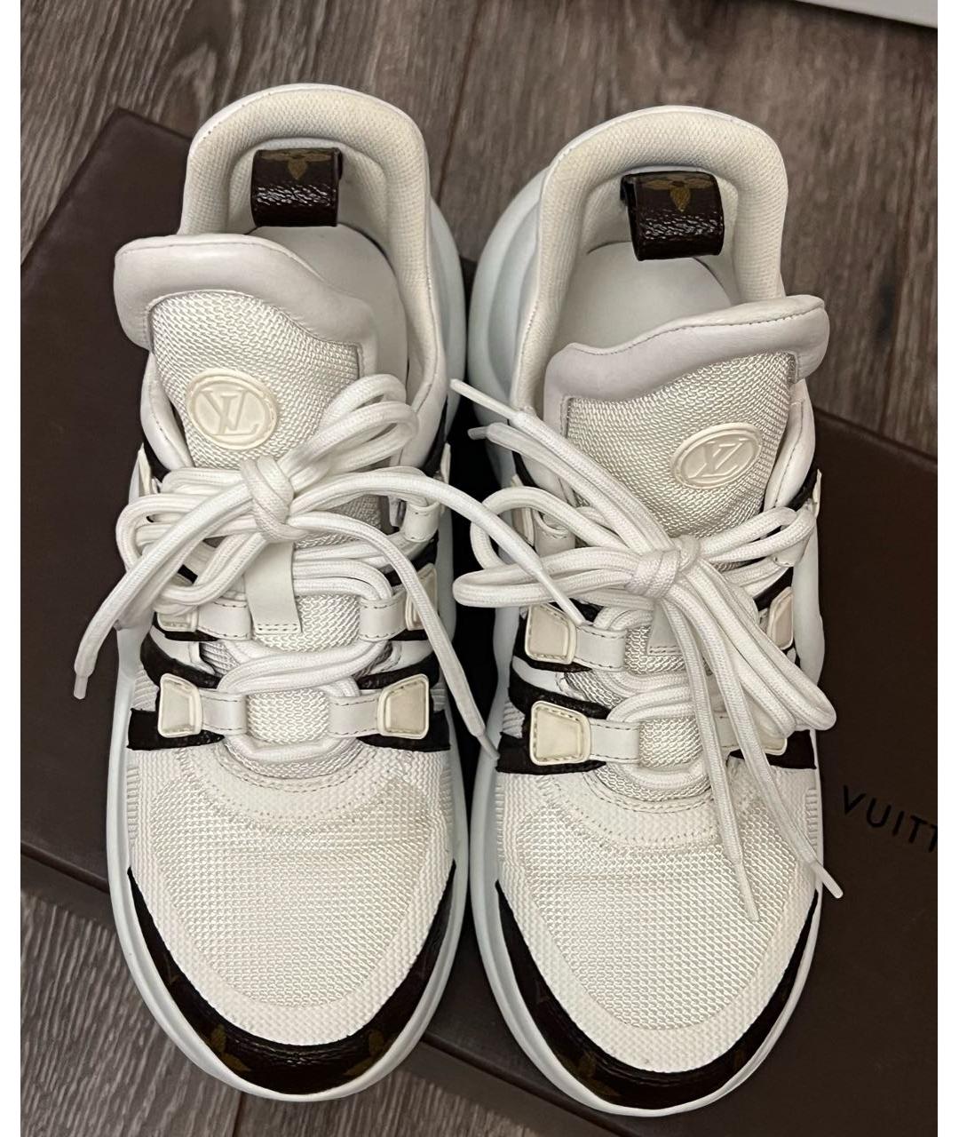 LOUIS VUITTON Белые текстильные кроссовки, фото 3