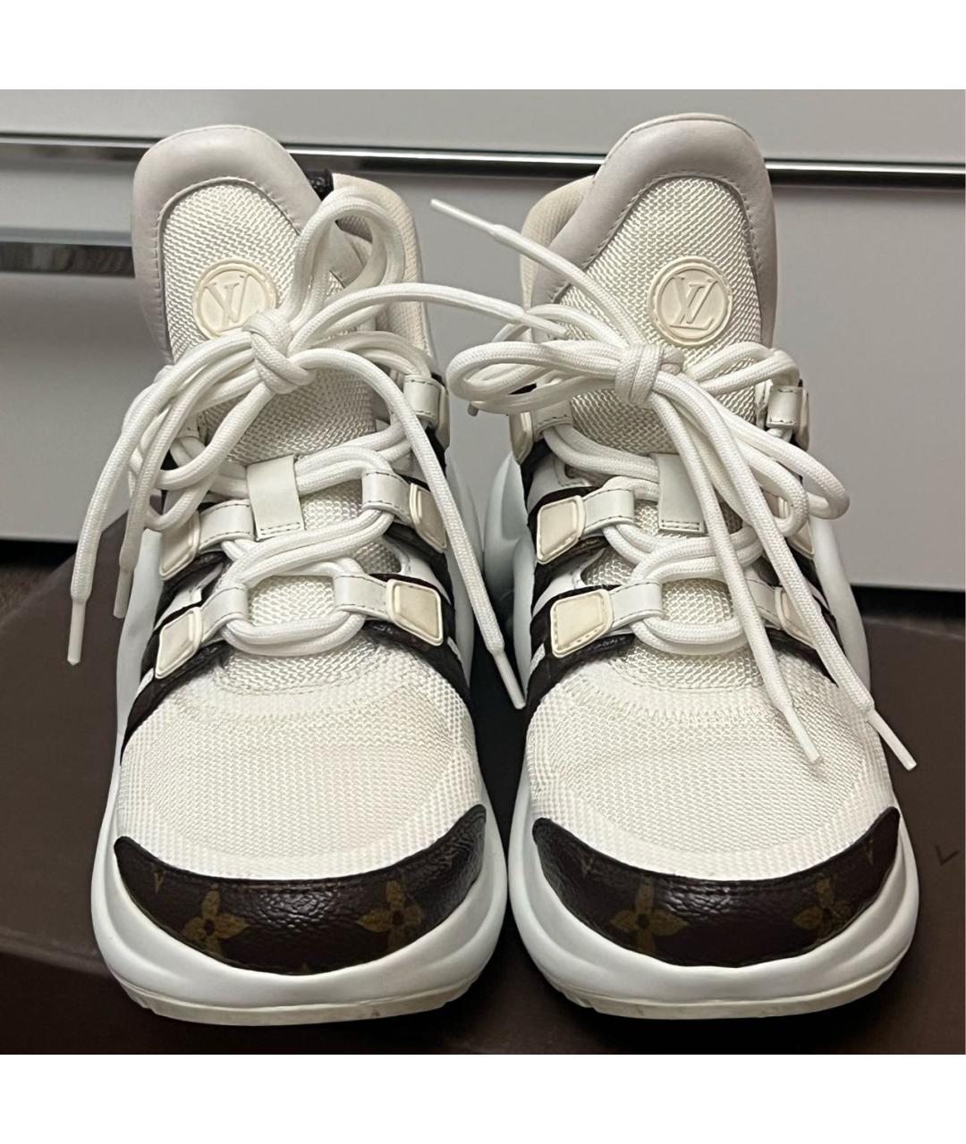 LOUIS VUITTON Белые текстильные кроссовки, фото 2