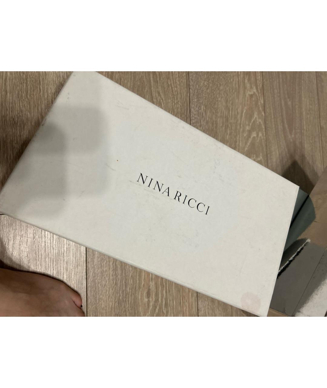 NINA RICCI Фиолетовые замшевые туфли, фото 6