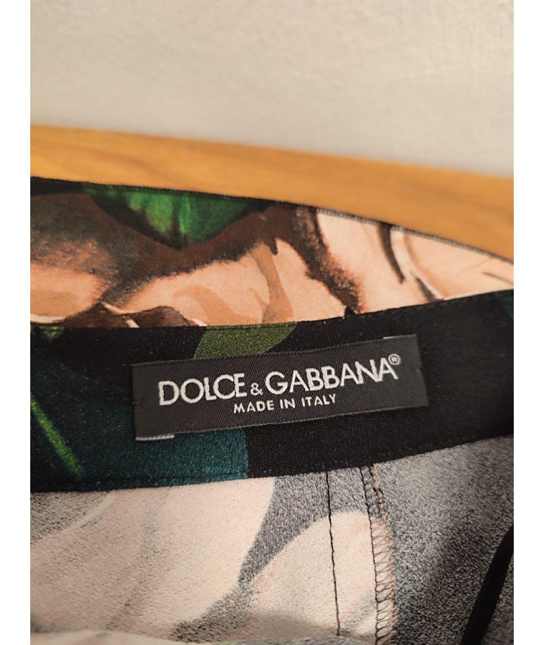 DOLCE&GABBANA Черная вискозная юбка миди, фото 3