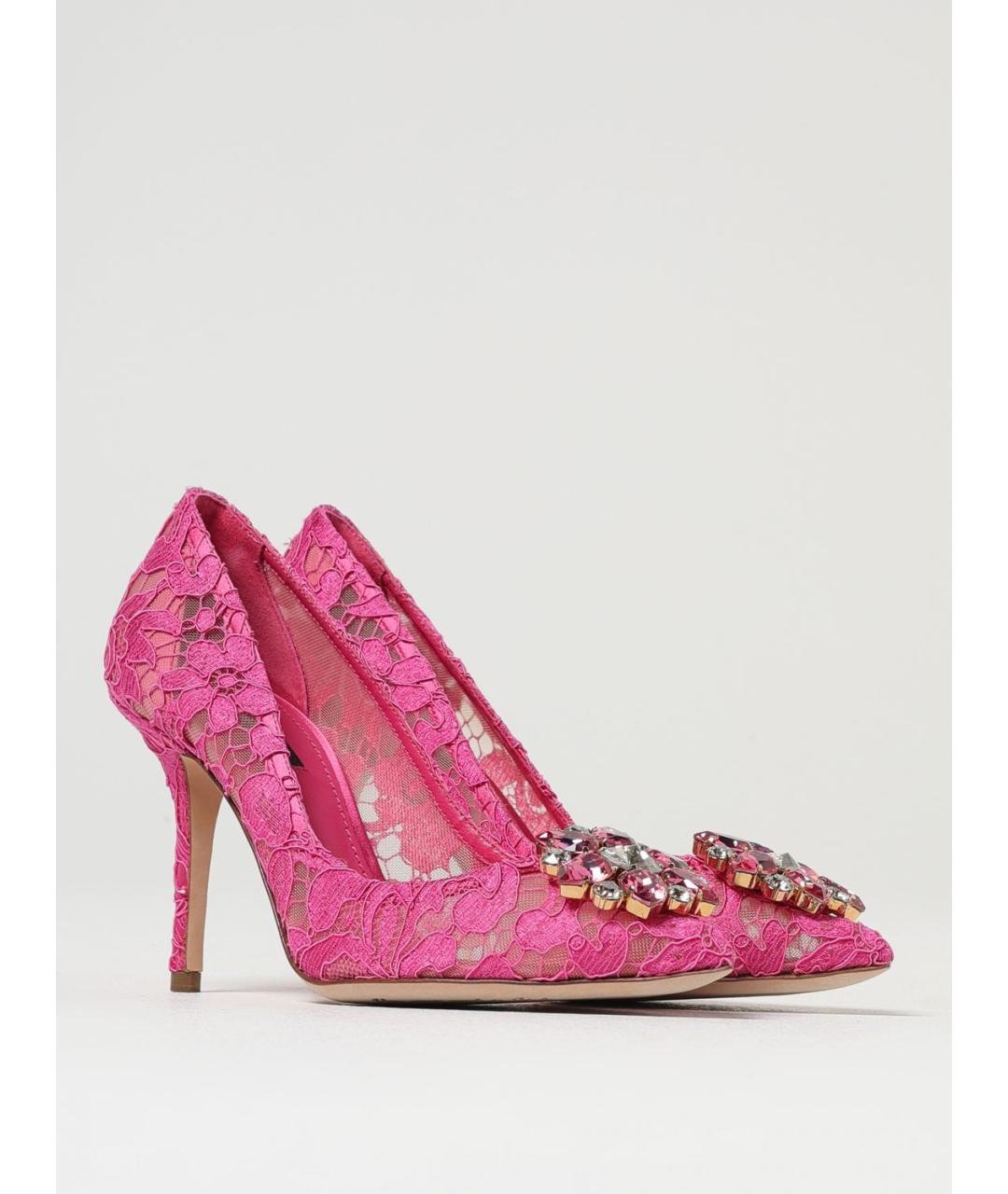 DOLCE&GABBANA Фуксия текстильные туфли, фото 2