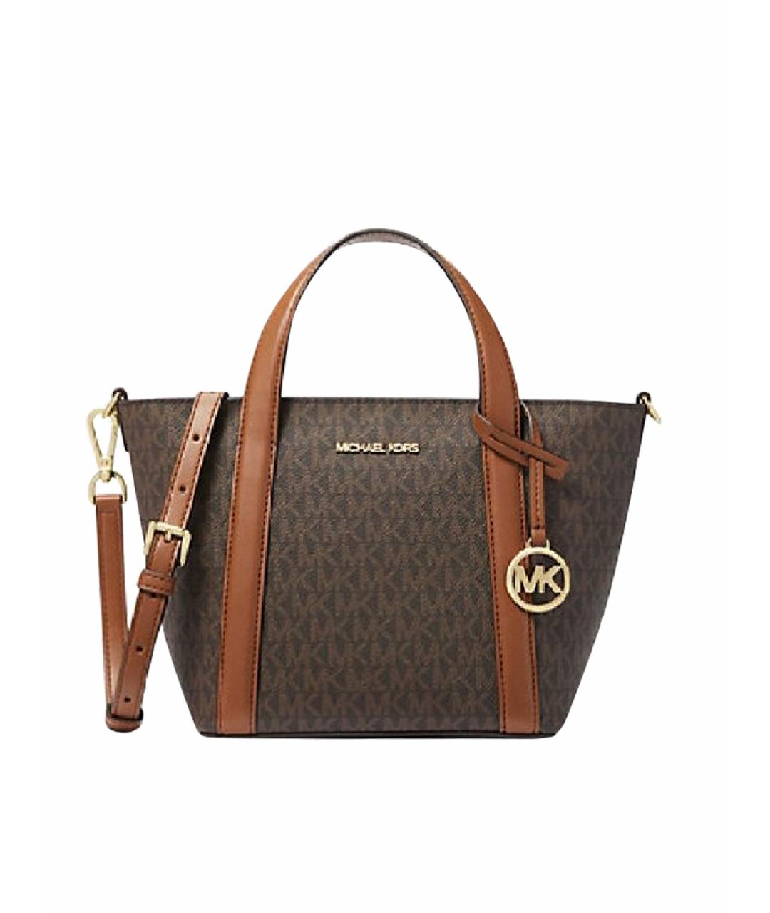 MICHAEL KORS Коричневая сумка с короткими ручками из искусственной кожи, фото 1
