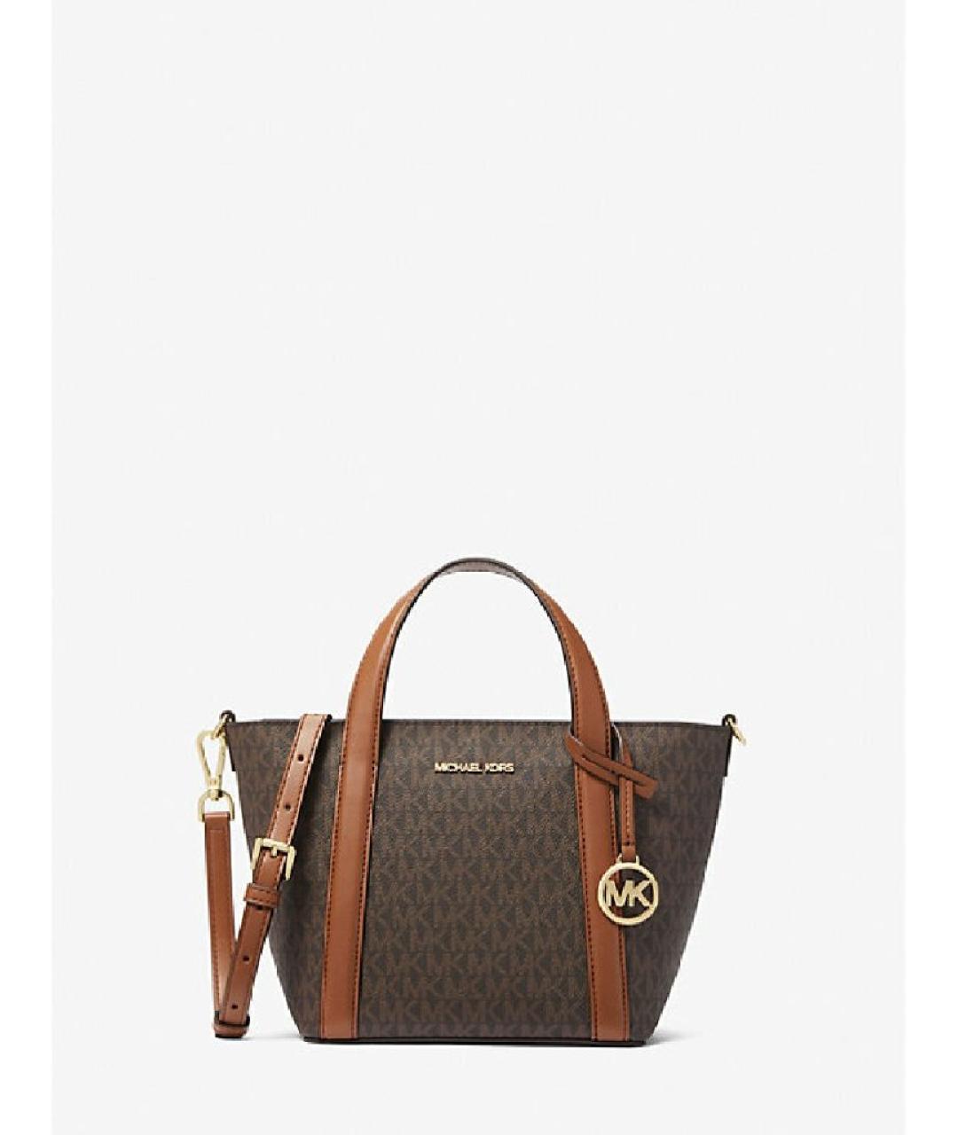 MICHAEL KORS Коричневая сумка с короткими ручками из искусственной кожи, фото 9