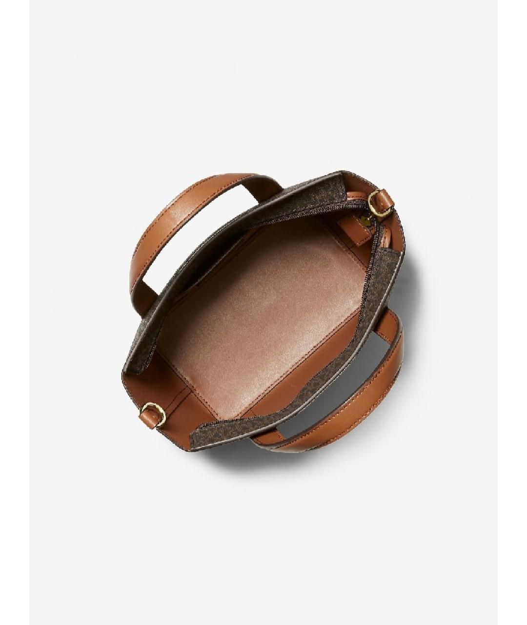 MICHAEL KORS Коричневая сумка с короткими ручками из искусственной кожи, фото 2