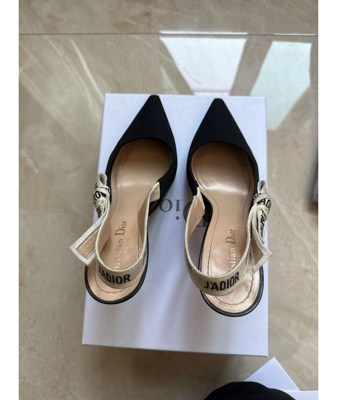 CHRISTIAN DIOR Черные текстильные туфли, фото 3