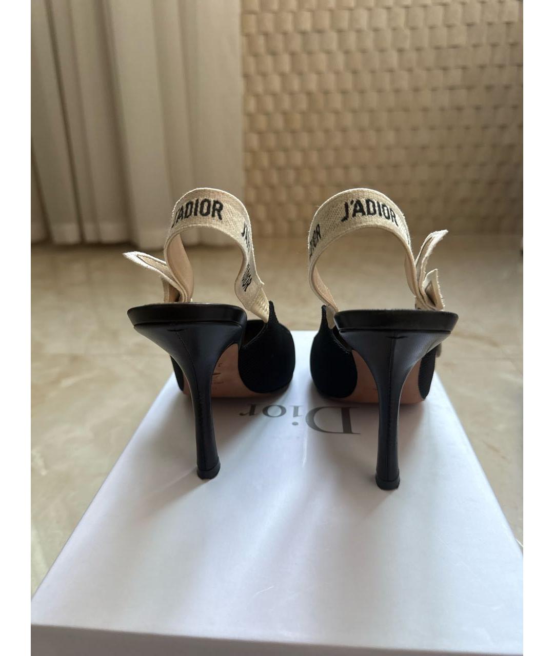CHRISTIAN DIOR Черные текстильные туфли, фото 4