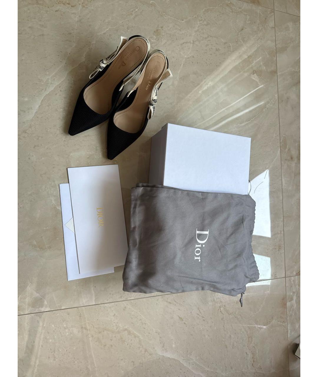 CHRISTIAN DIOR Черные текстильные туфли, фото 6