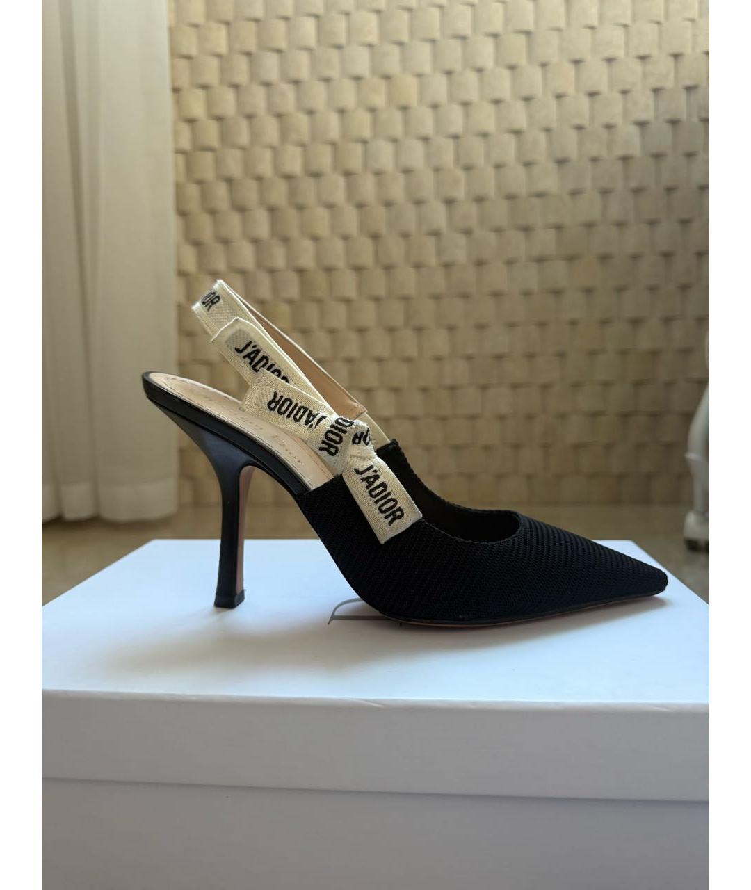 CHRISTIAN DIOR Черные текстильные туфли, фото 8