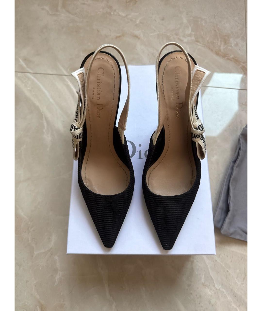 CHRISTIAN DIOR Черные текстильные туфли, фото 2