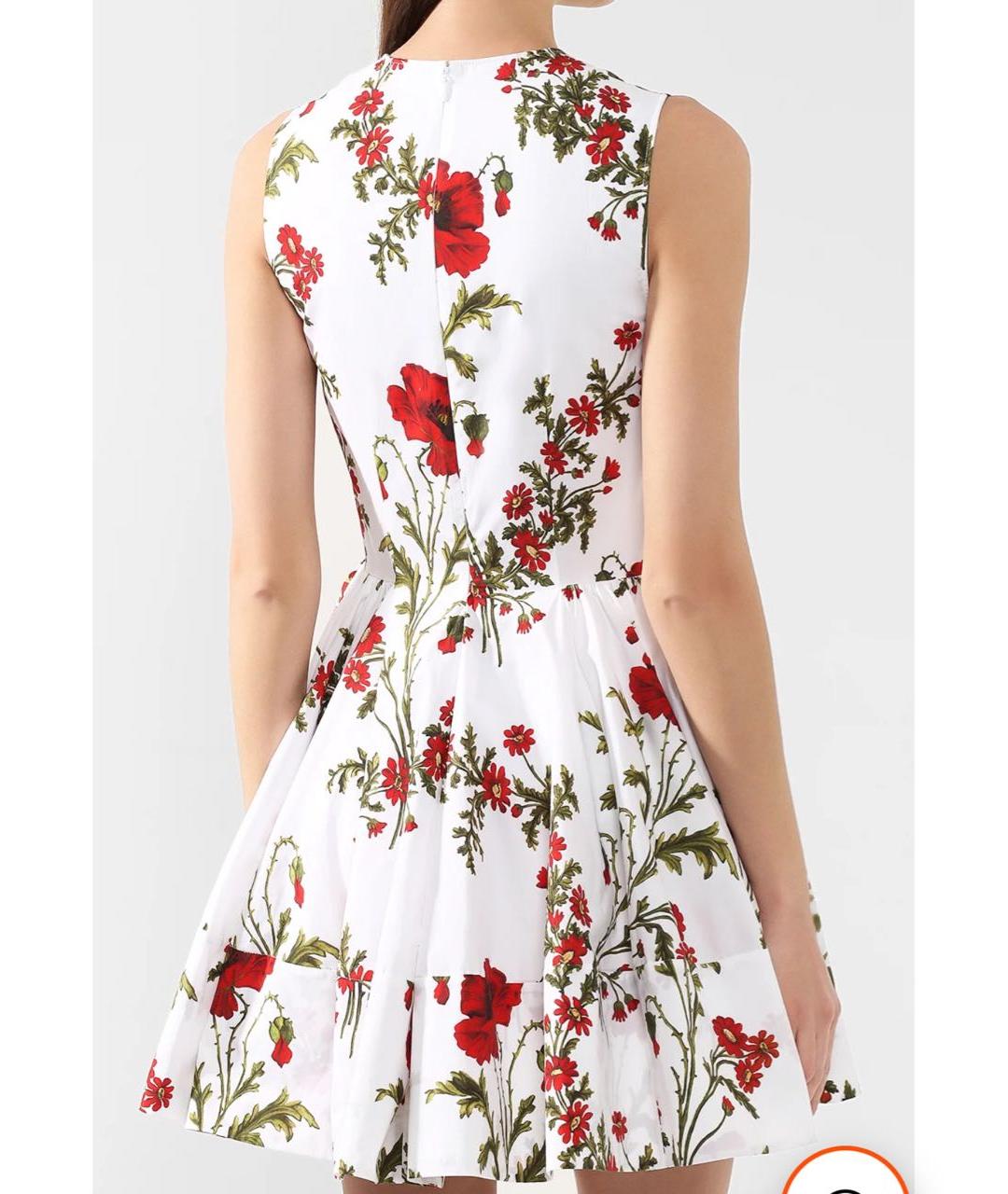 ALEXANDER MCQUEEN Белое хлопковое повседневное платье, фото 5